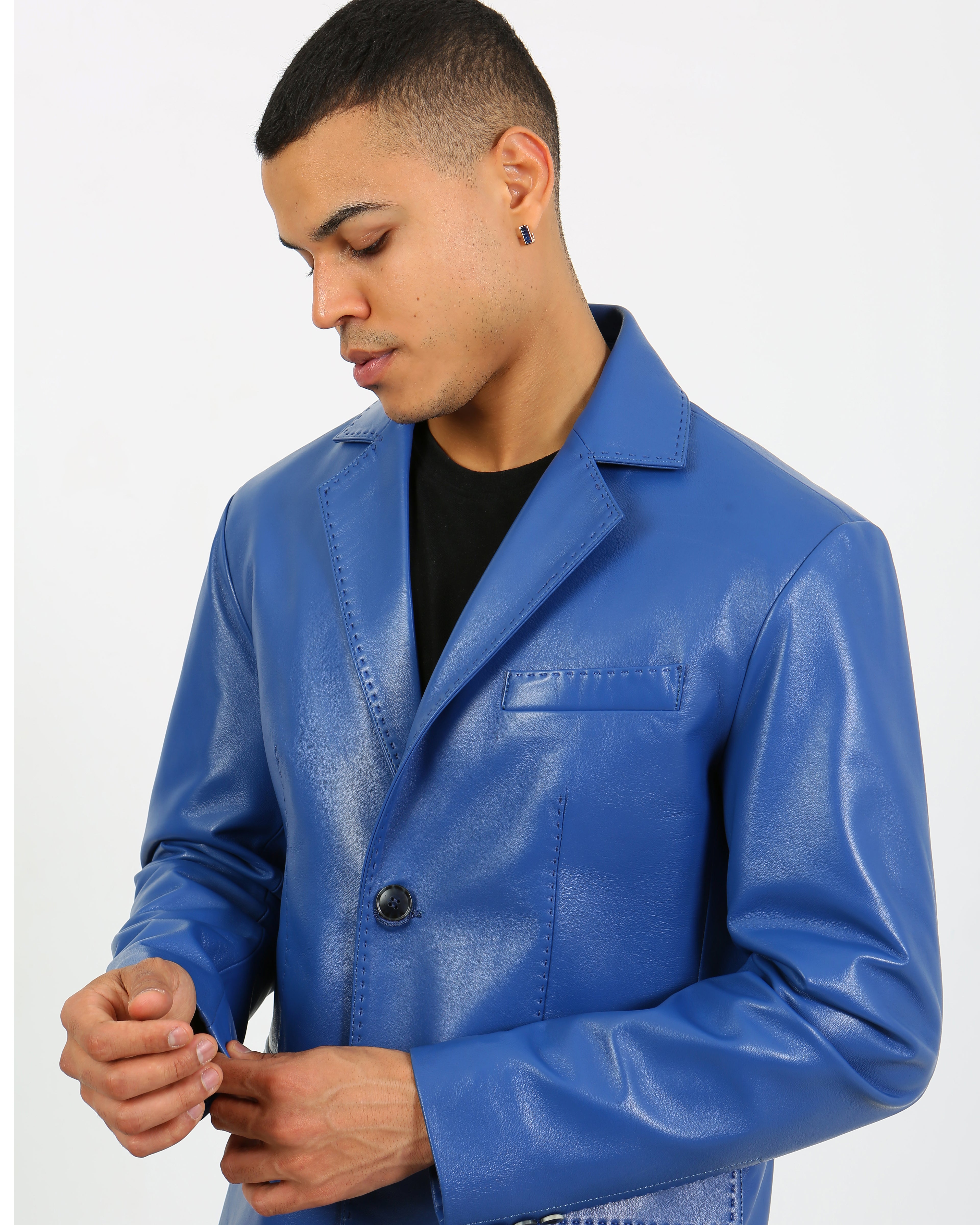 Royale Leather Blazer