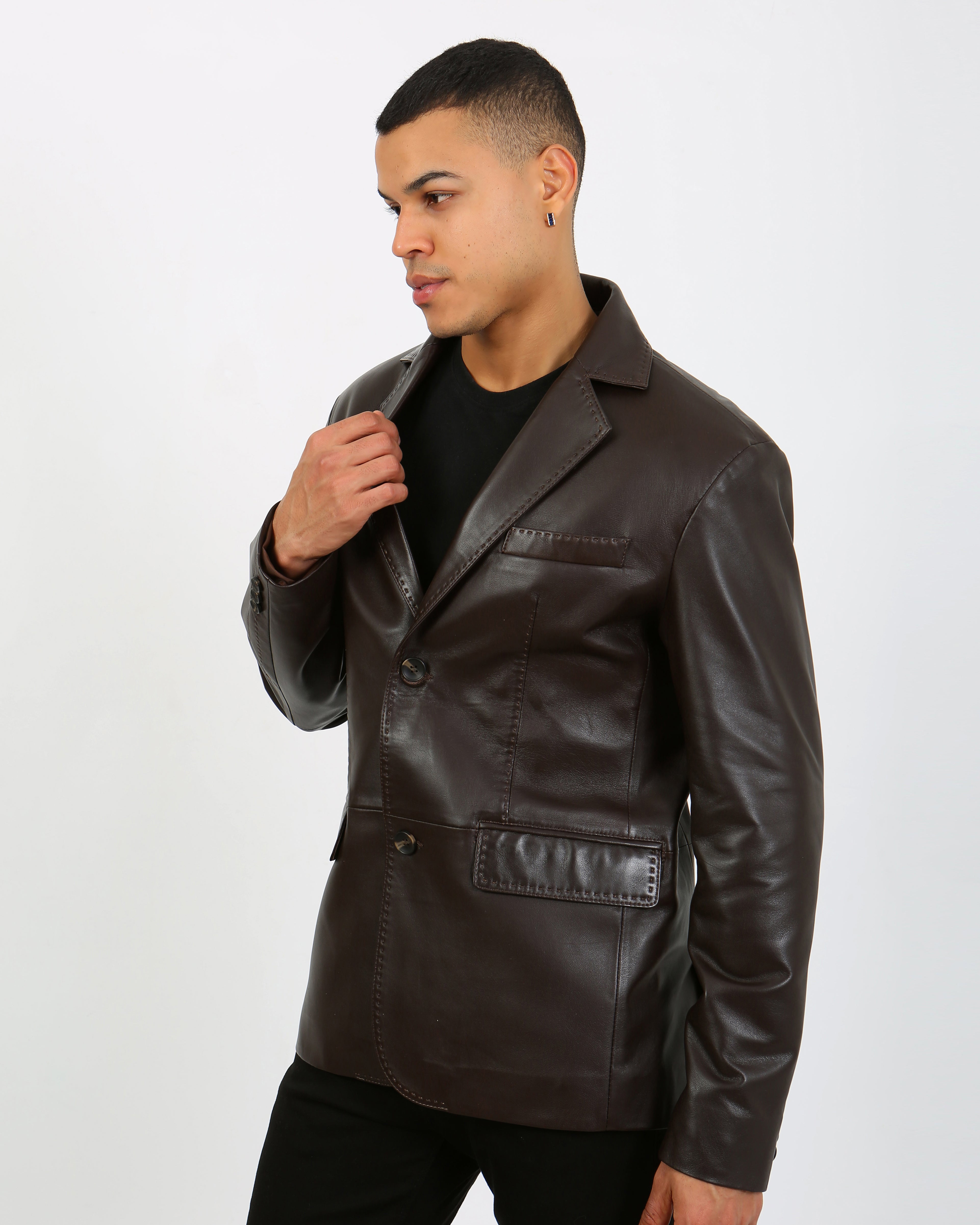 Royale Leather Blazer
