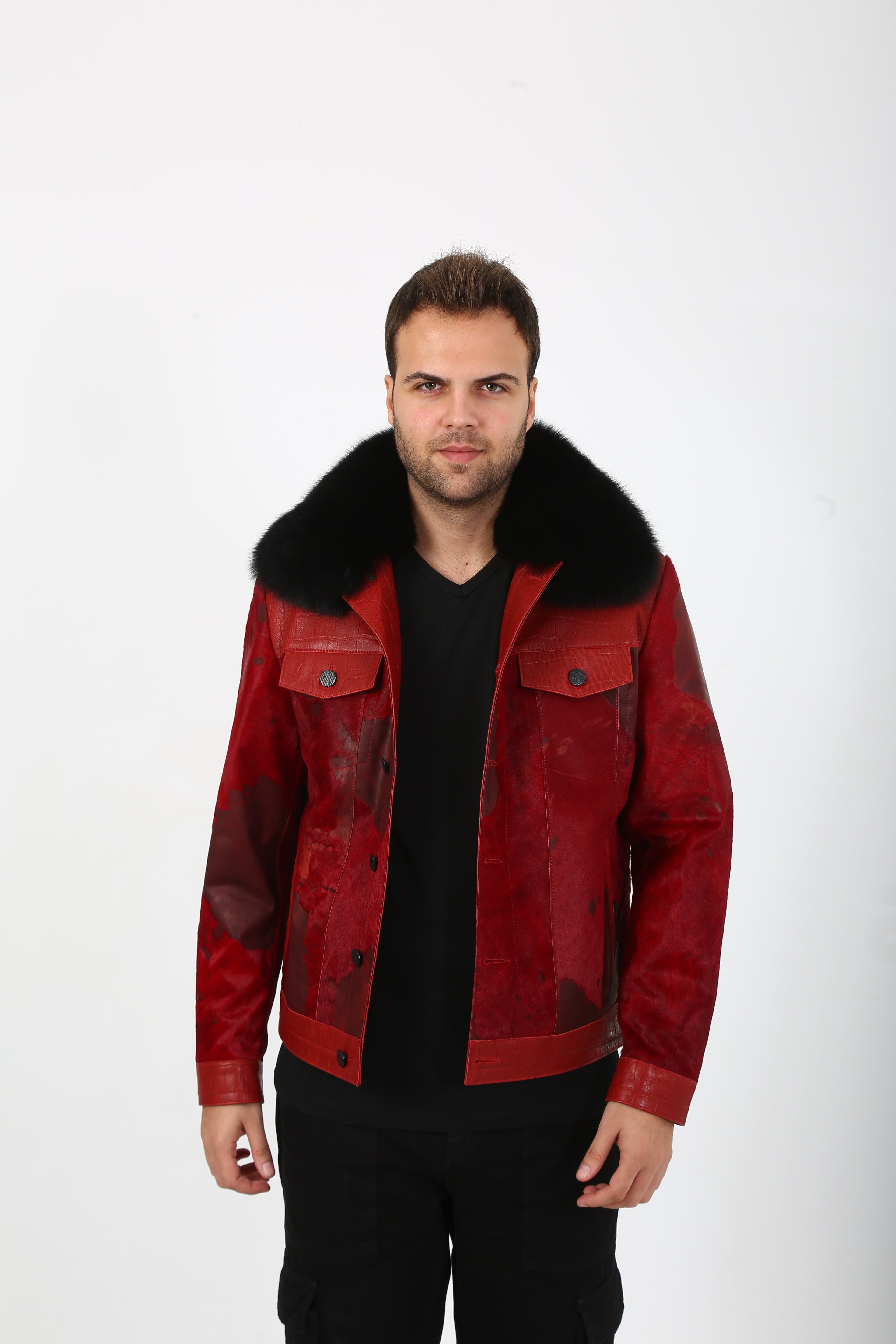Red Ember Calf Hair Jacket