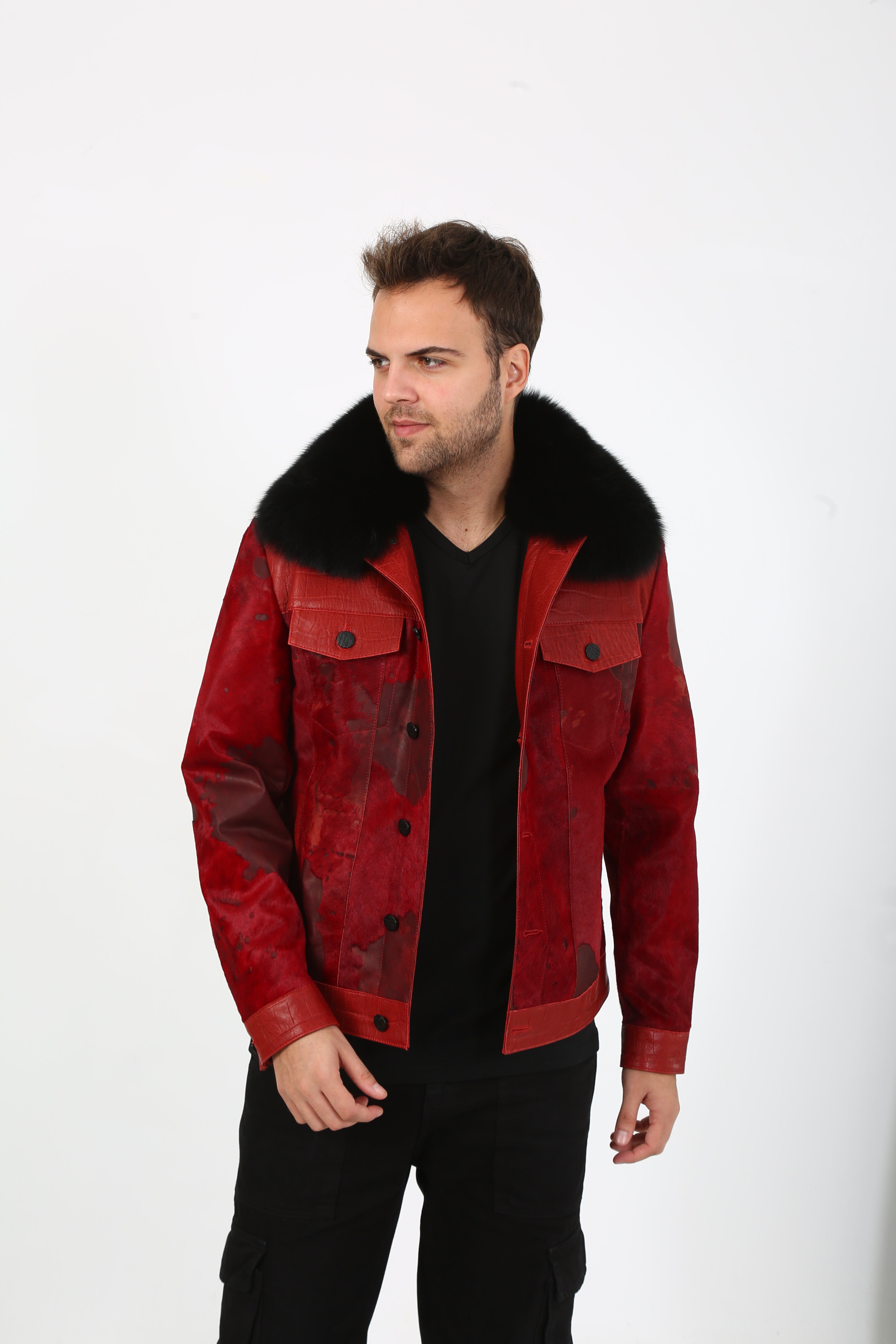 Red Ember Calf Hair Jacket