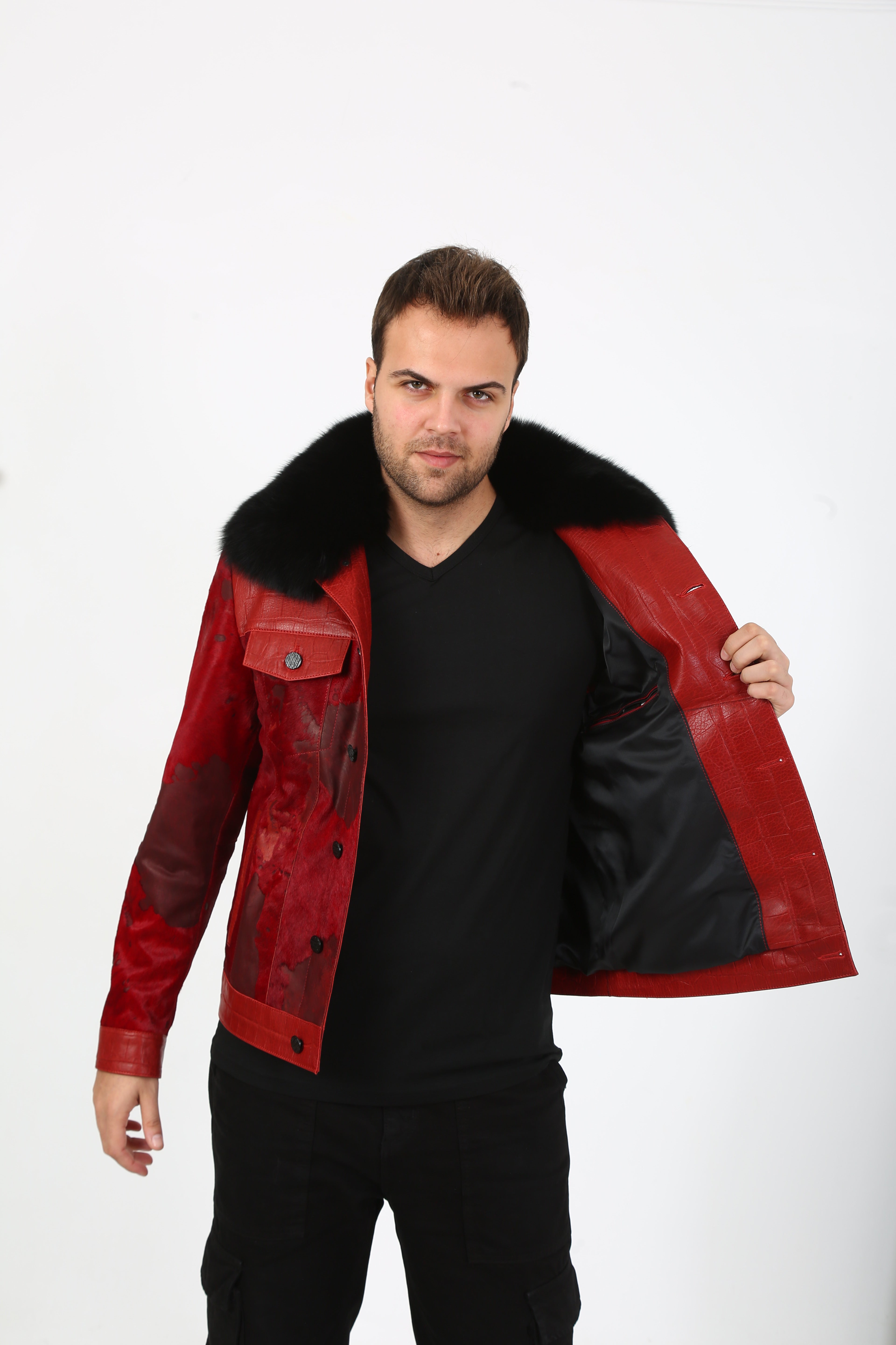 Red Ember Calf Hair Jacket
