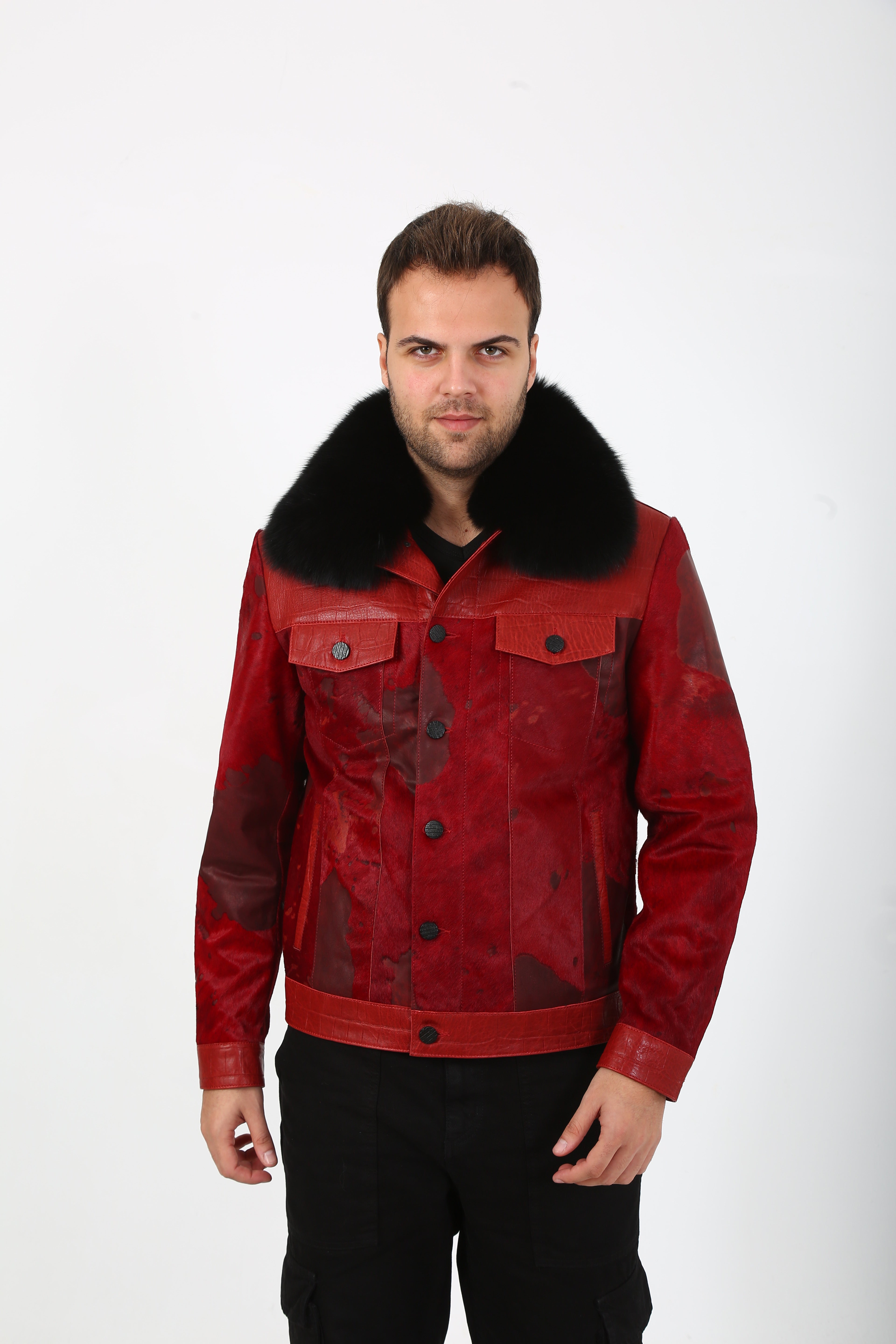Red Ember Calf Hair Jacket