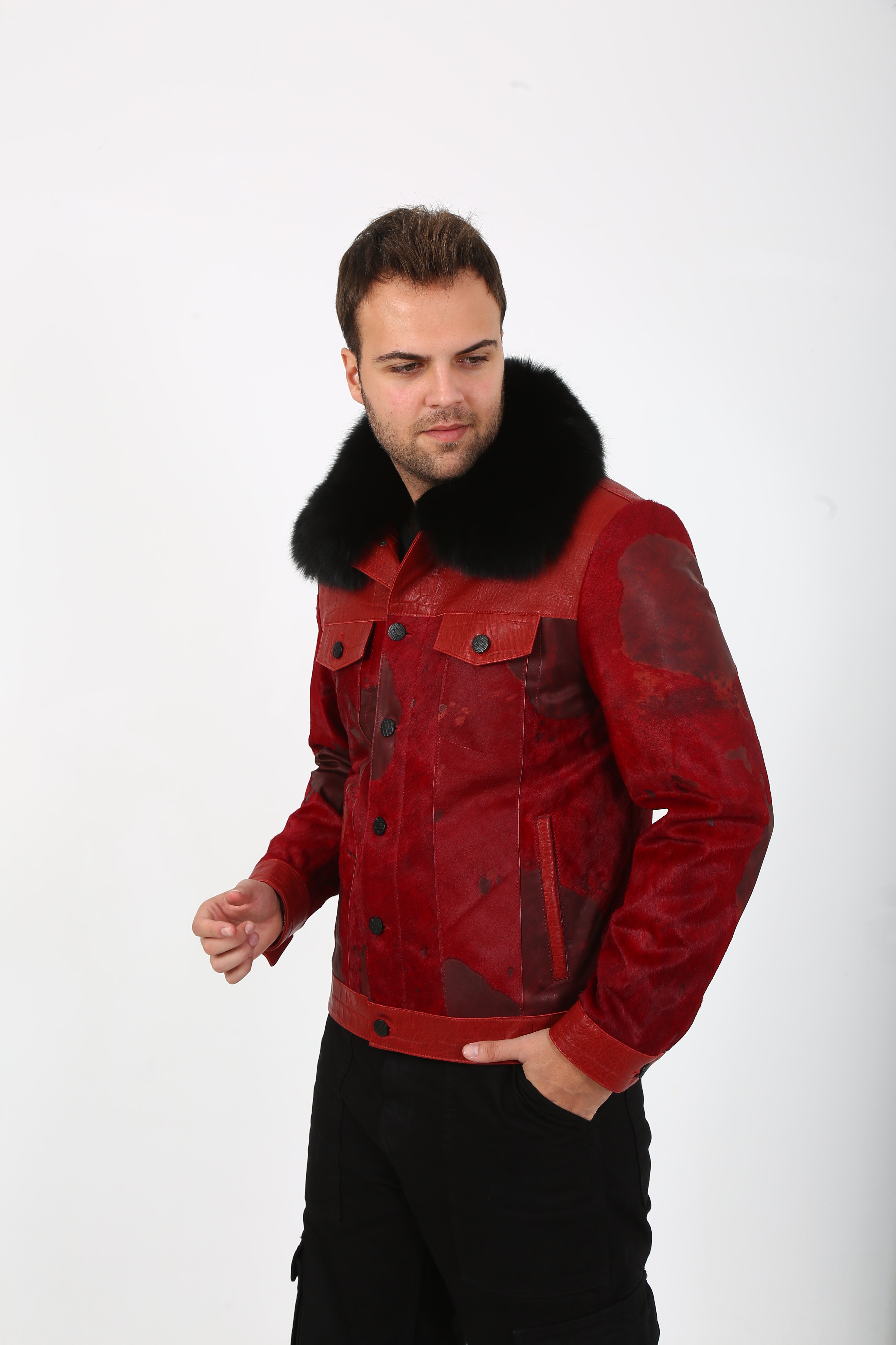 Red Ember Calf Hair Jacket