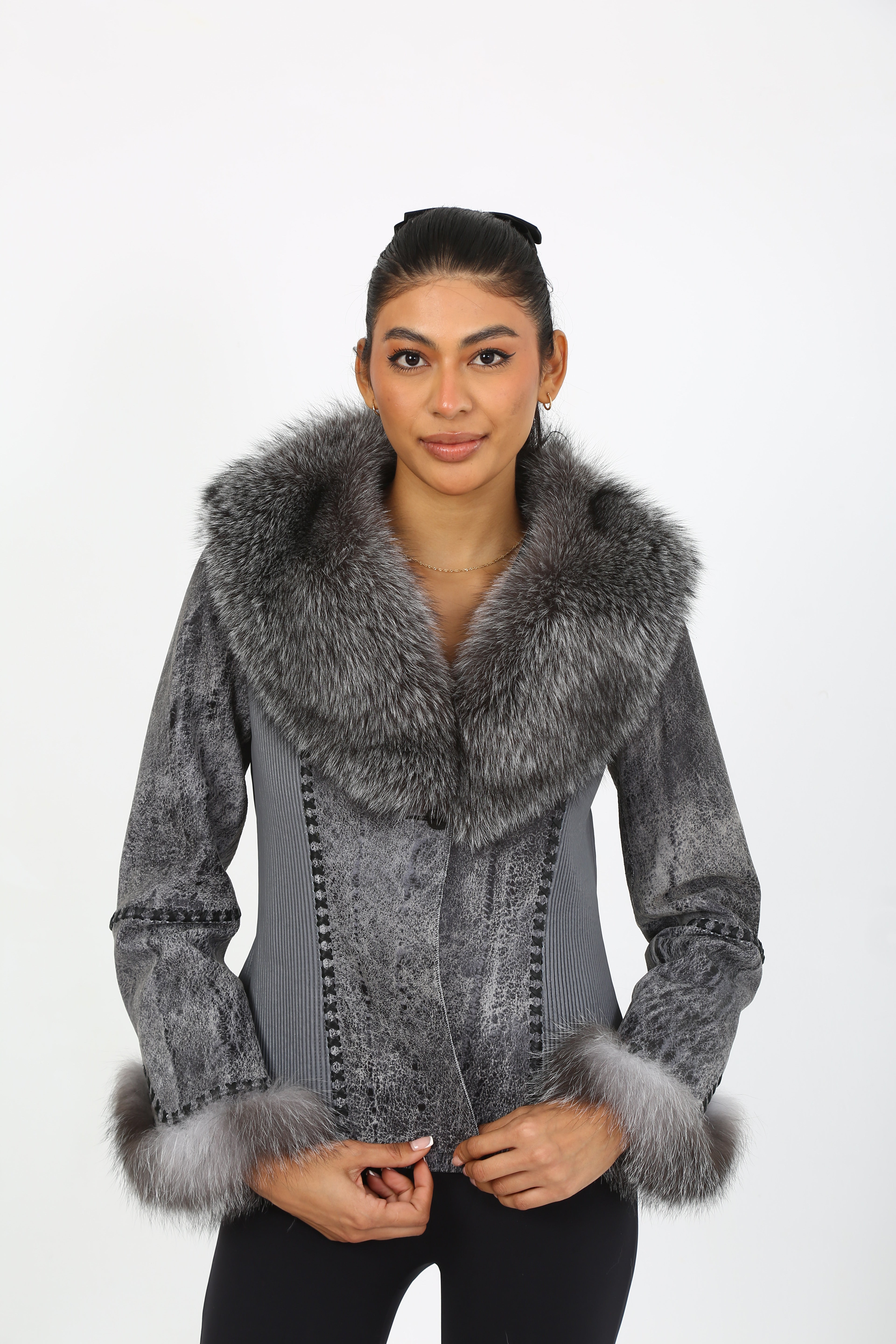 Ivory Majesty Leather Jacket