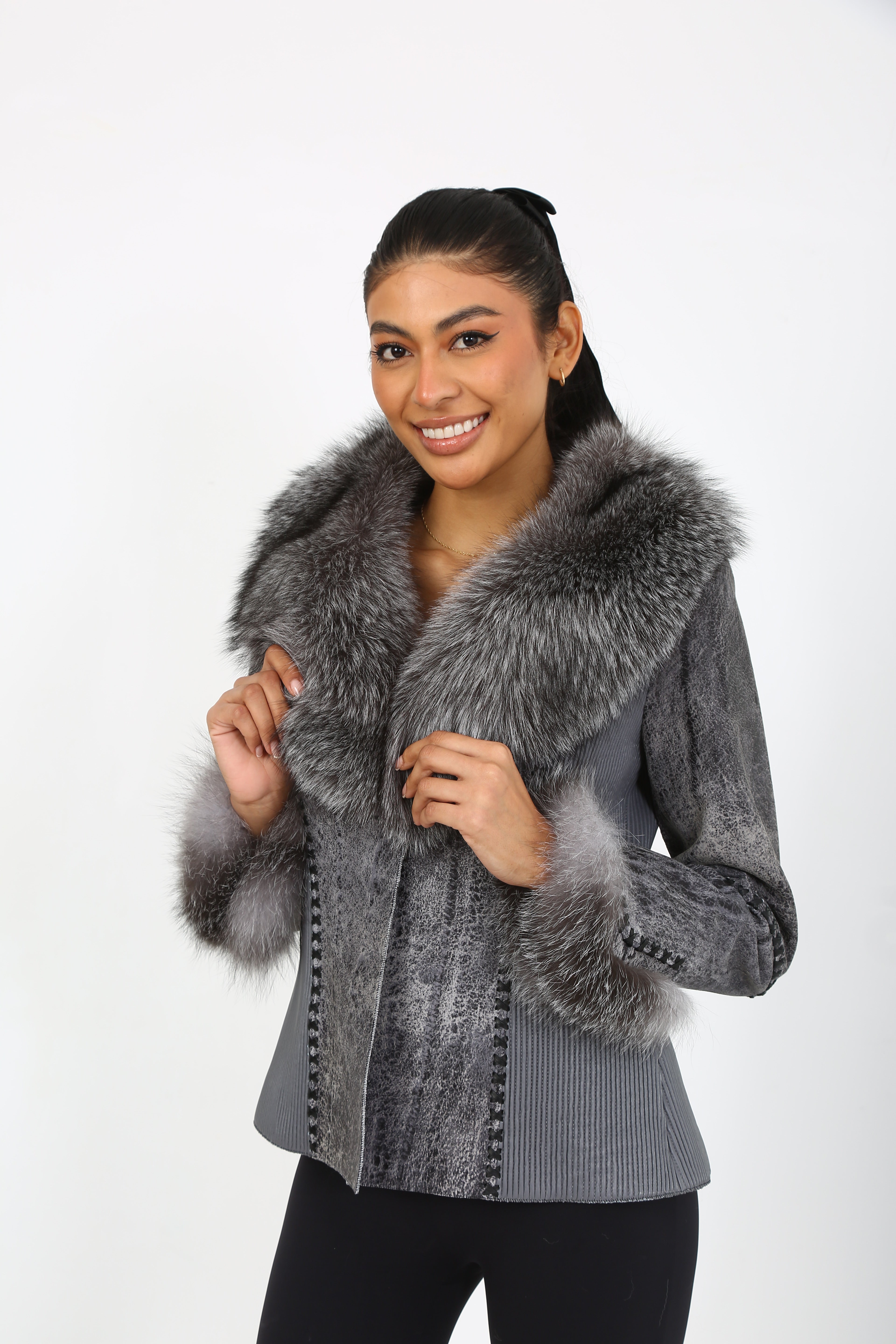 Ivory Majesty Leather Jacket