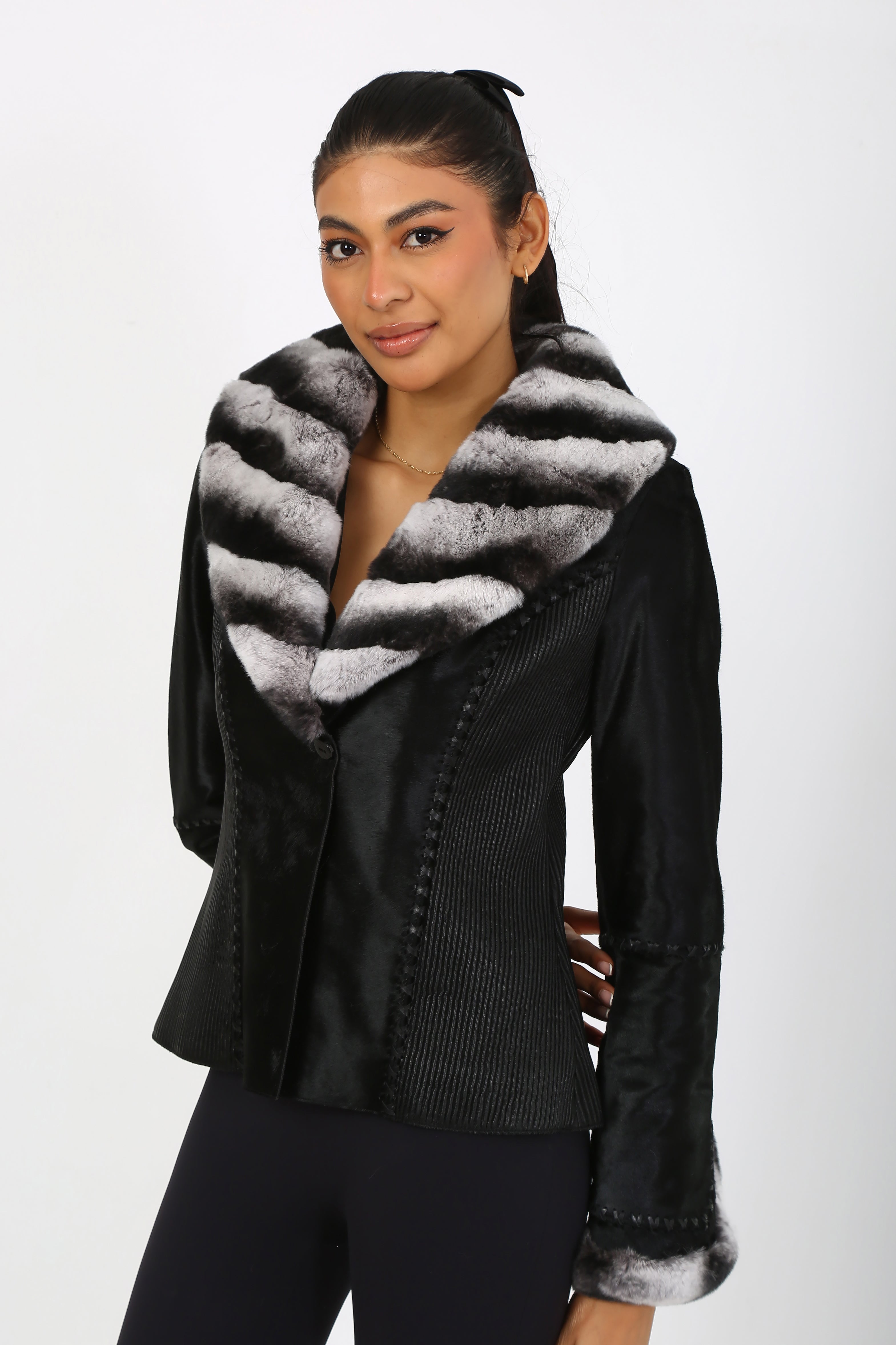 Ivory Majesty Calf Hair Jacket
