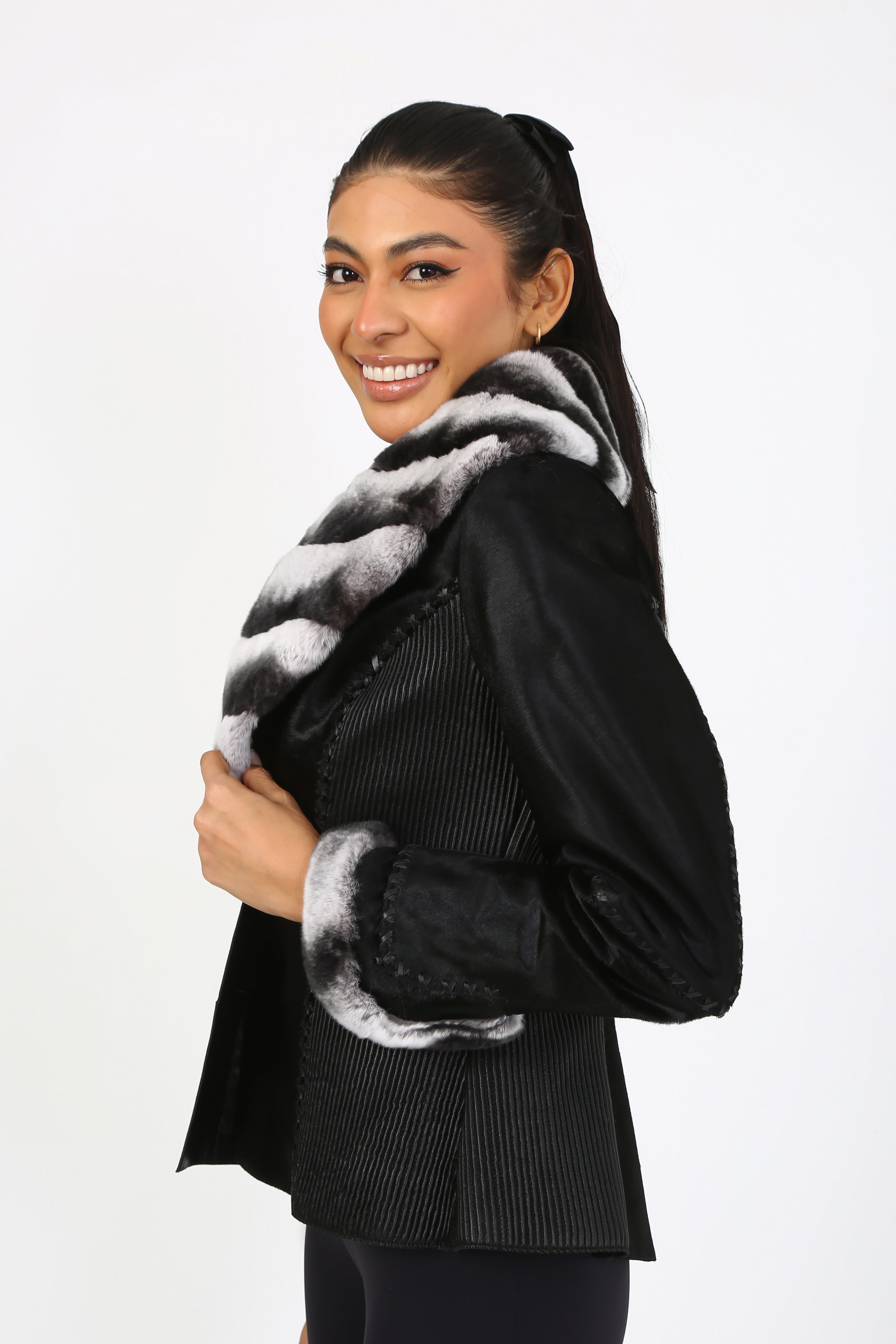 Ivory Majesty Calf Hair Jacket