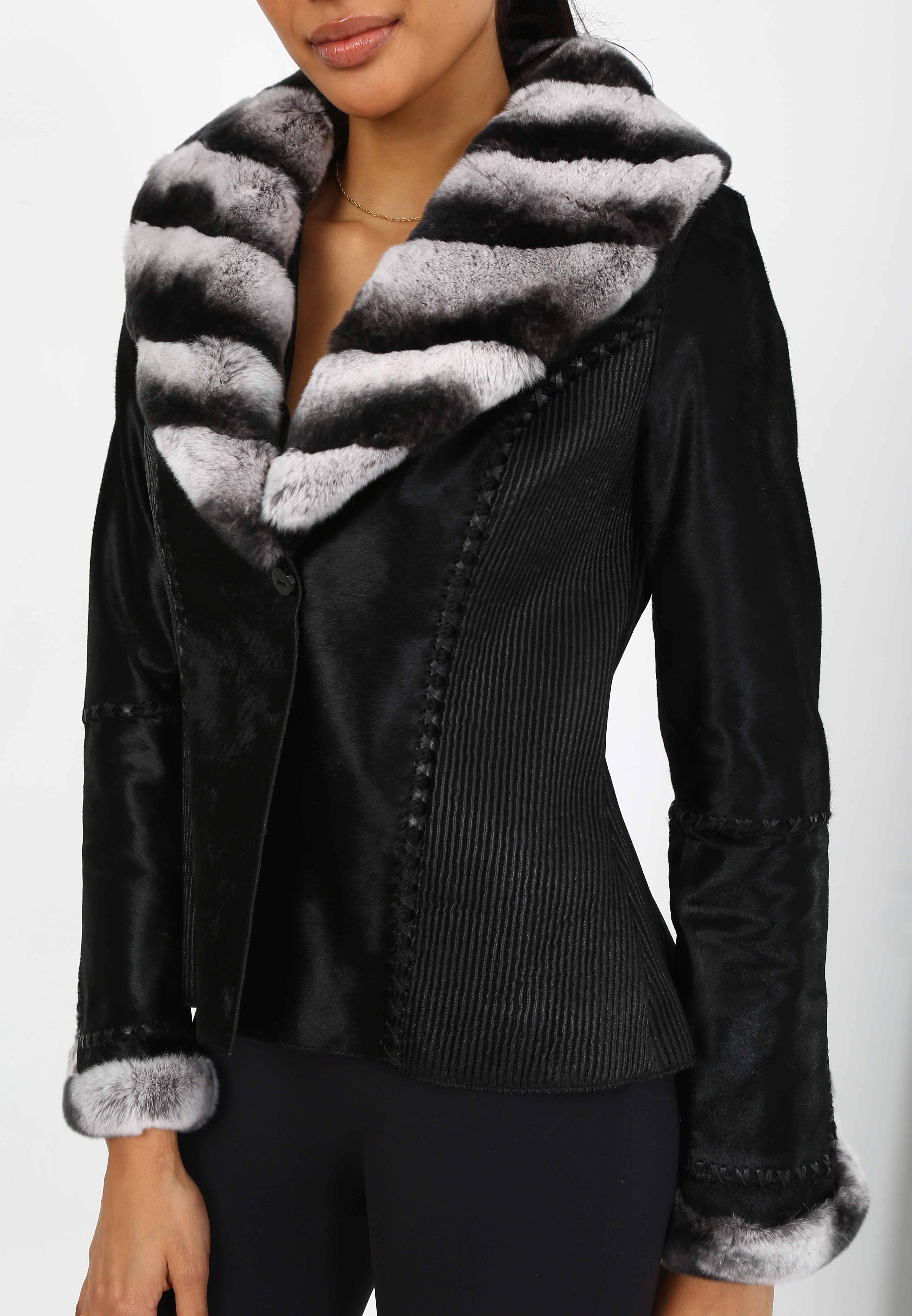 Ivory Majesty Calf Hair Jacket