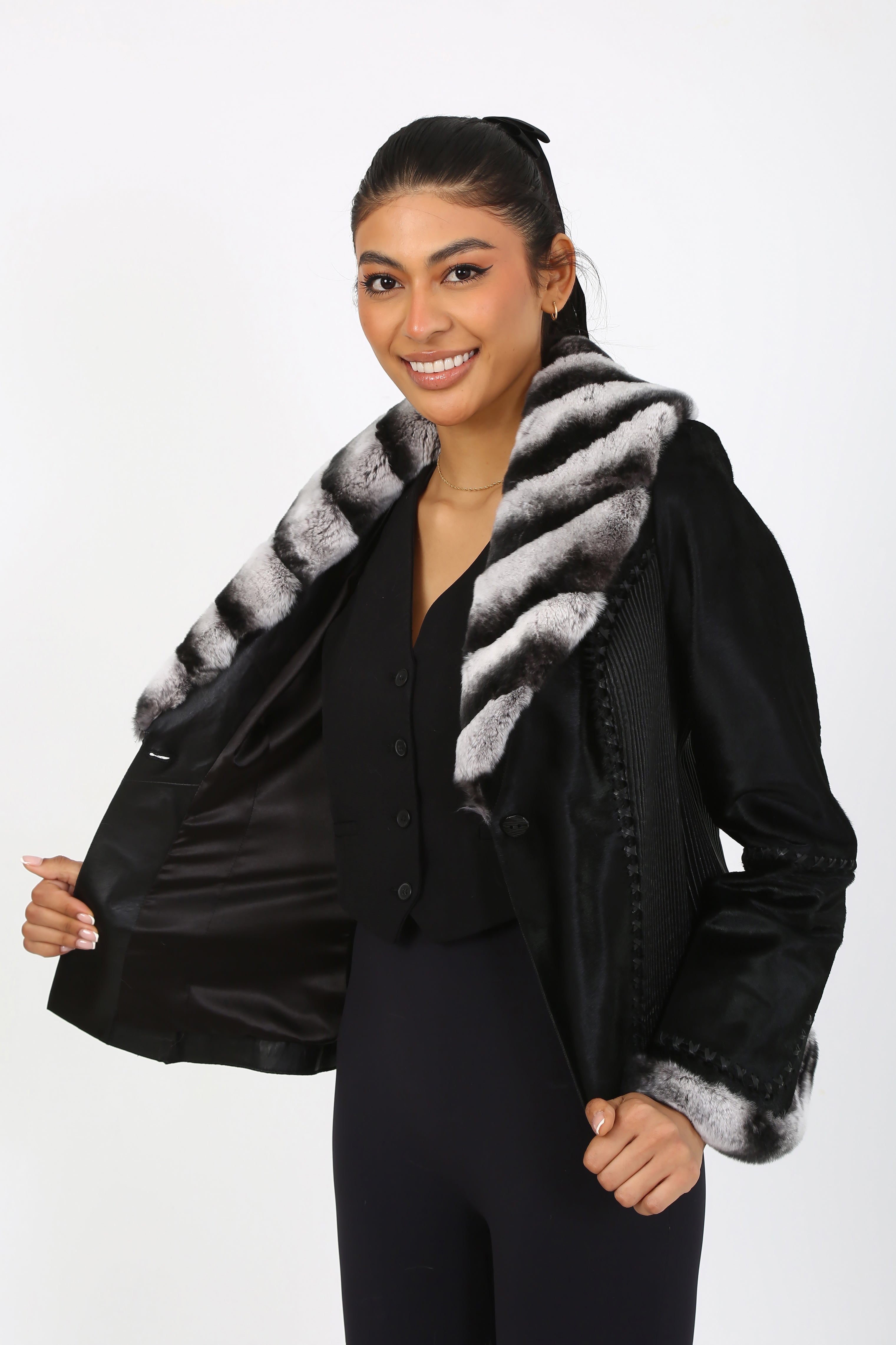 Ivory Majesty Calf Hair Jacket