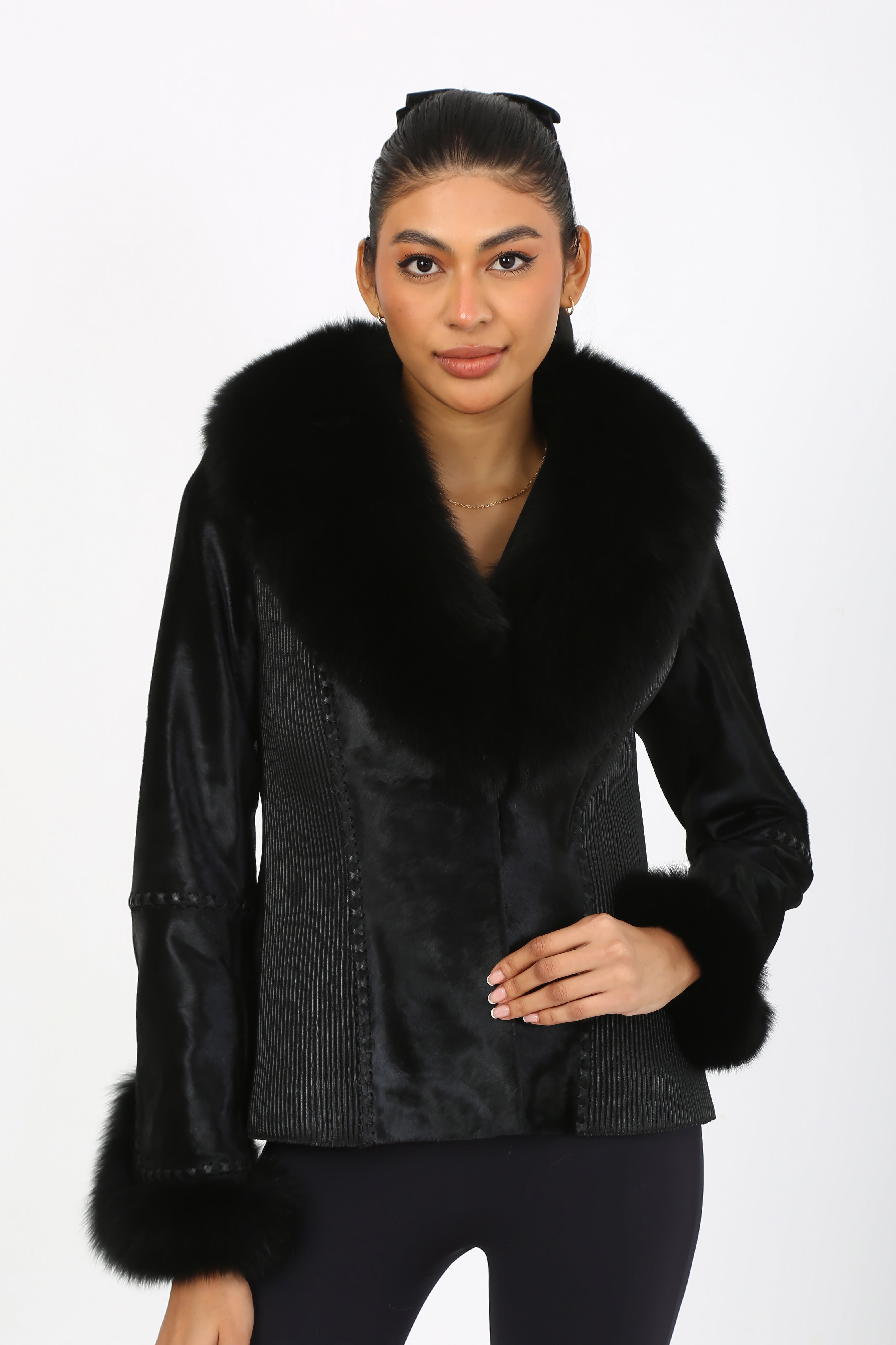 Ivory Majesty Calf Hair Jacket