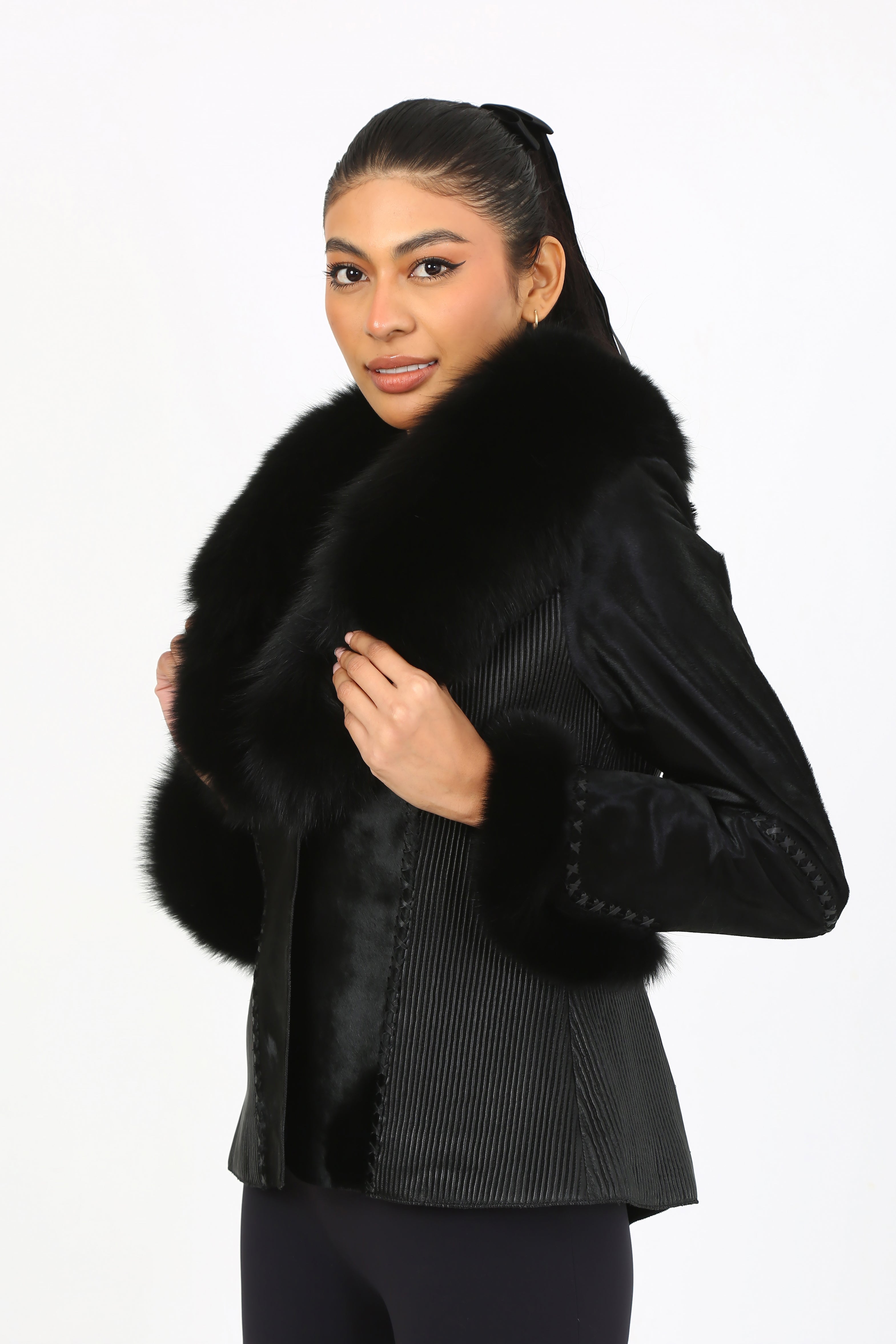 Ivory Majesty Calf Hair Jacket