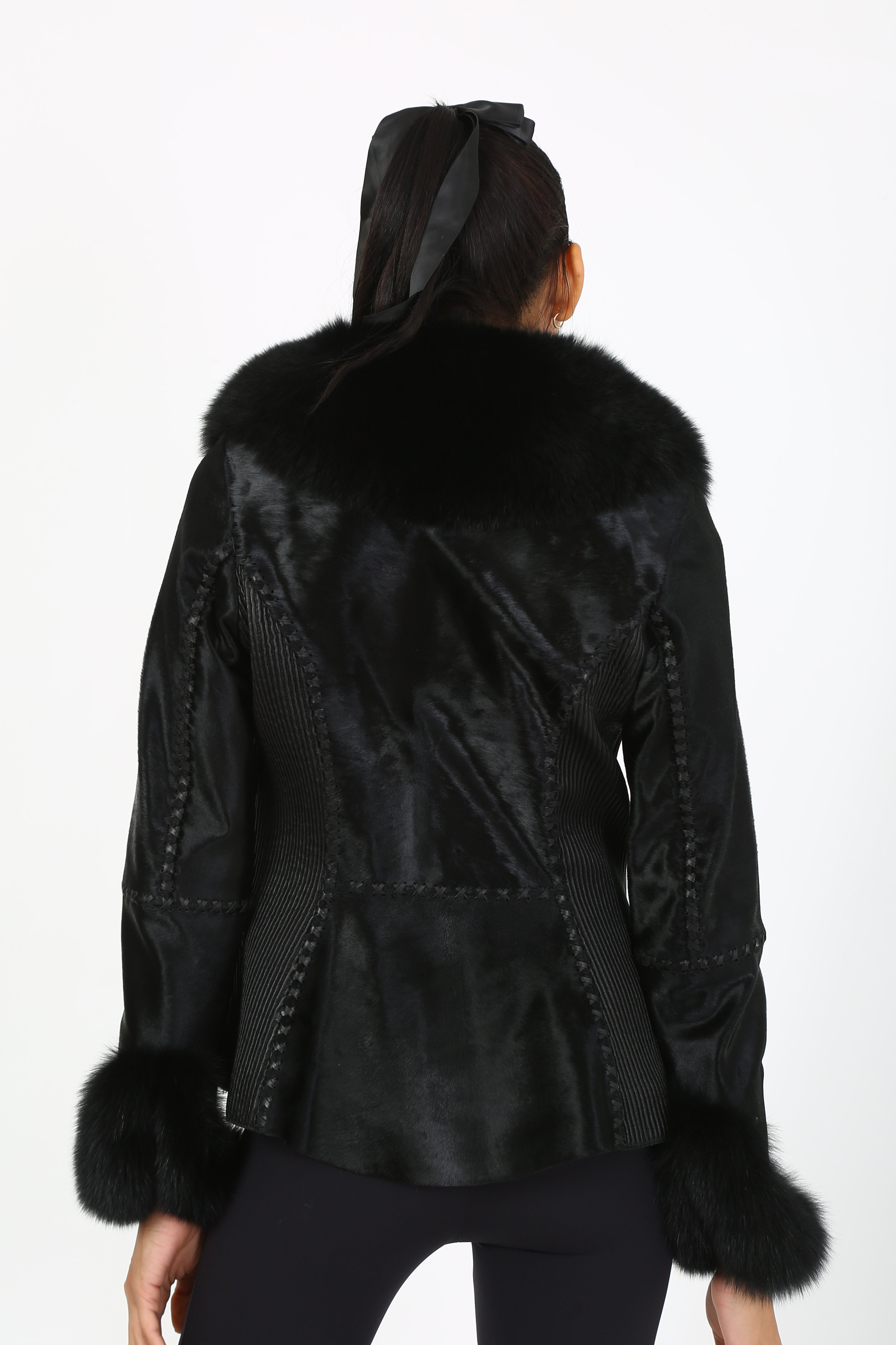 Ivory Majesty Calf Hair Jacket