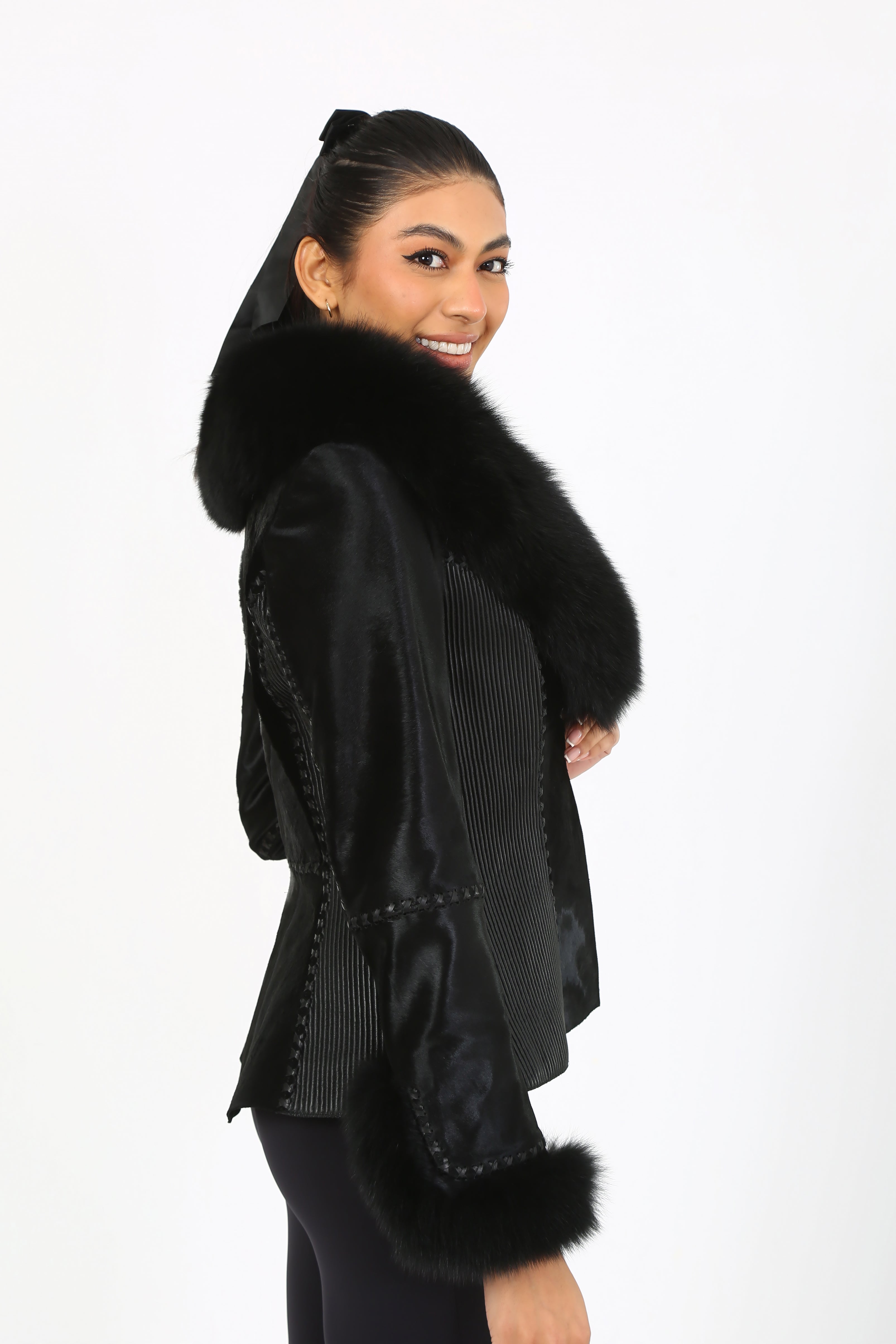 Ivory Majesty Calf Hair Jacket