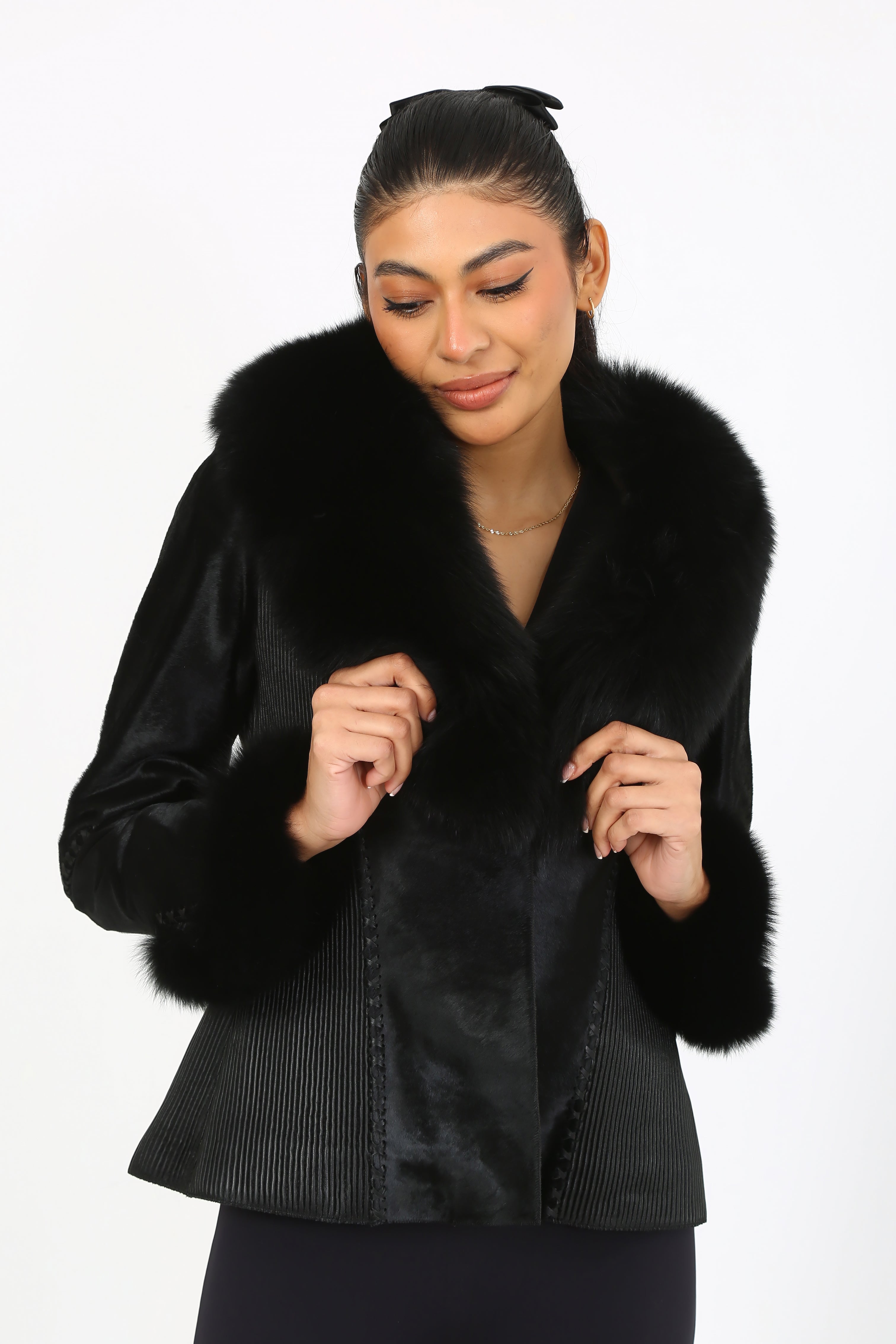 Ivory Majesty Calf Hair Jacket
