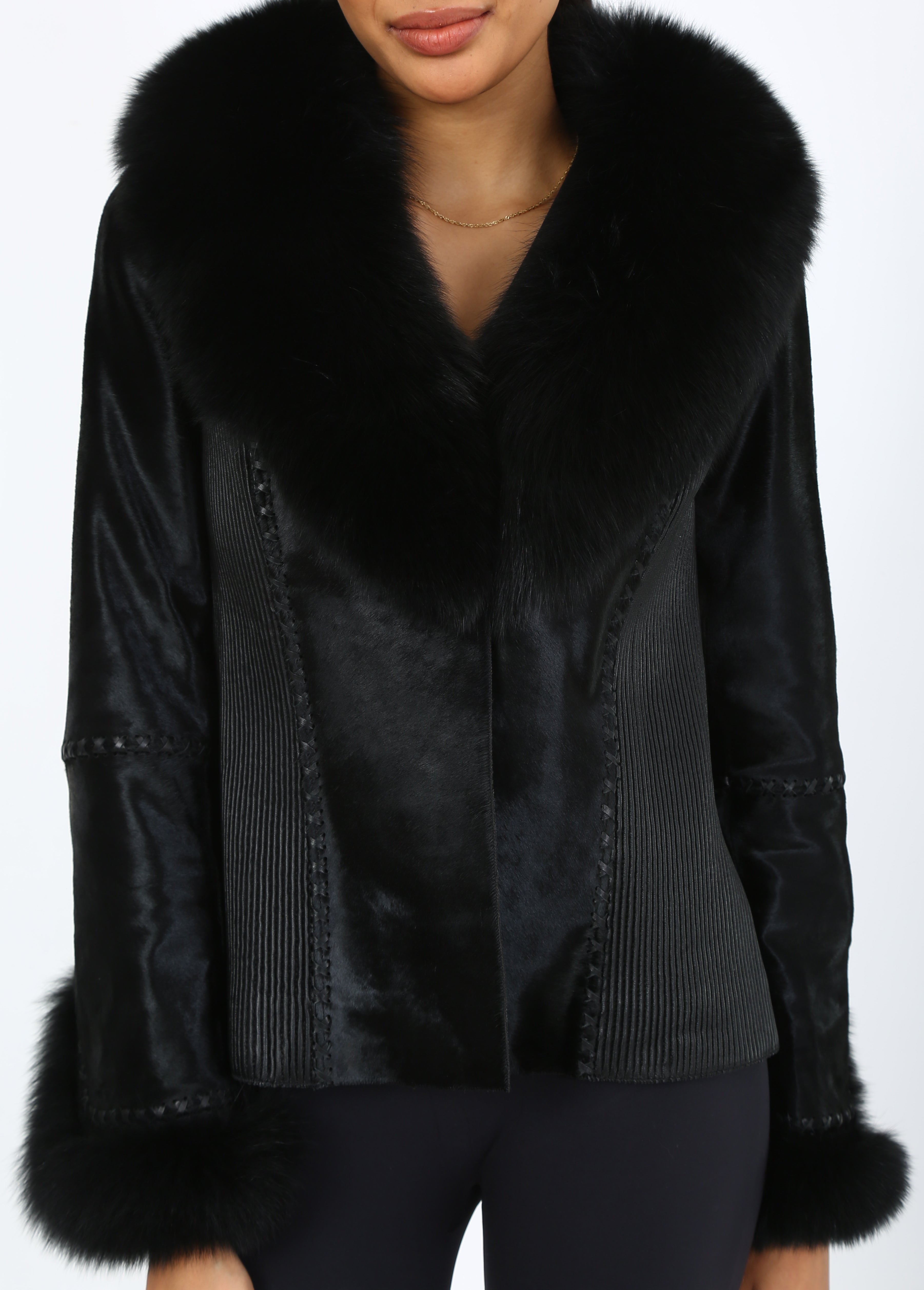 Ivory Majesty Calf Hair Jacket