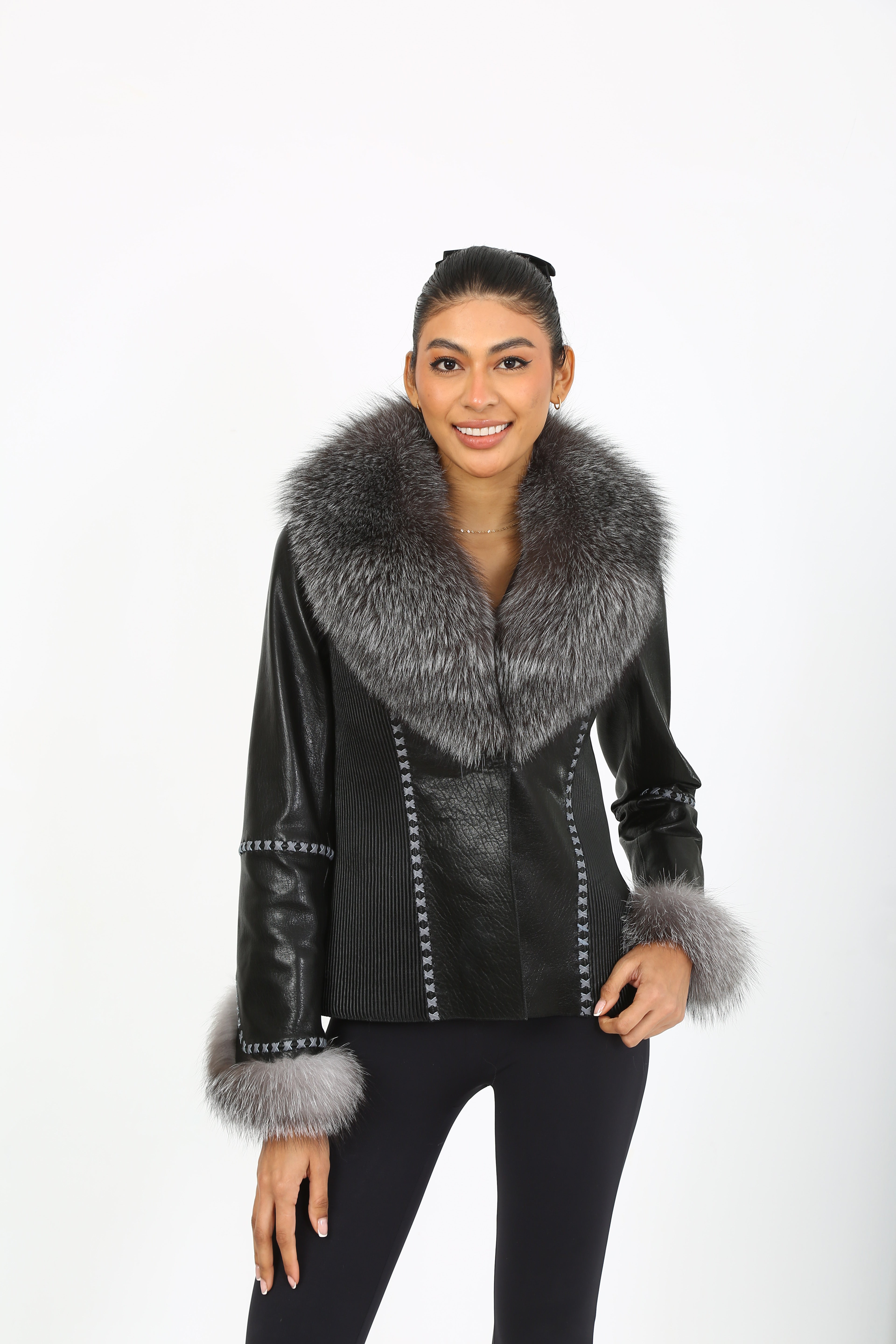 Ivory Majesty Leather Jacket