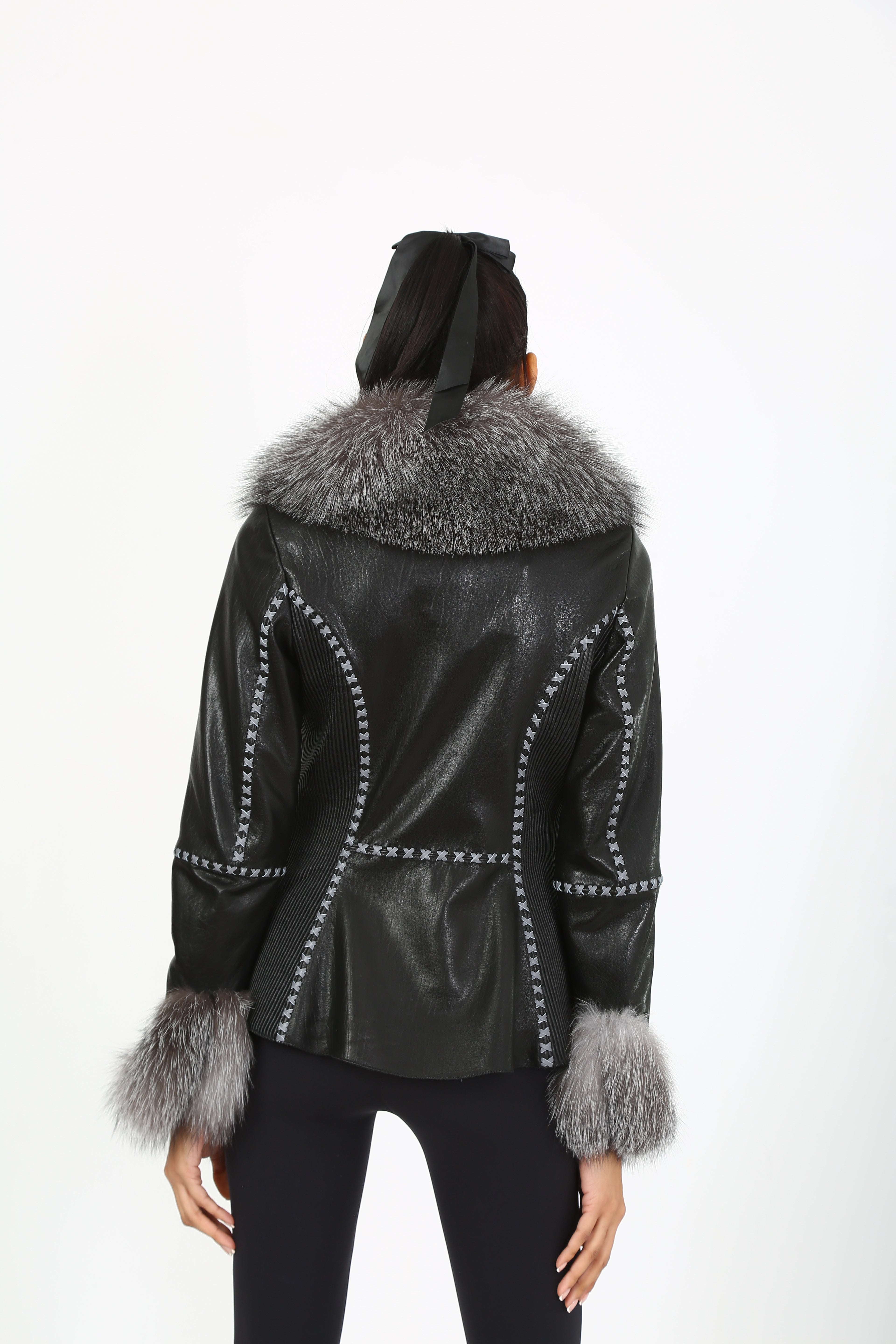 Ivory Majesty Leather Jacket