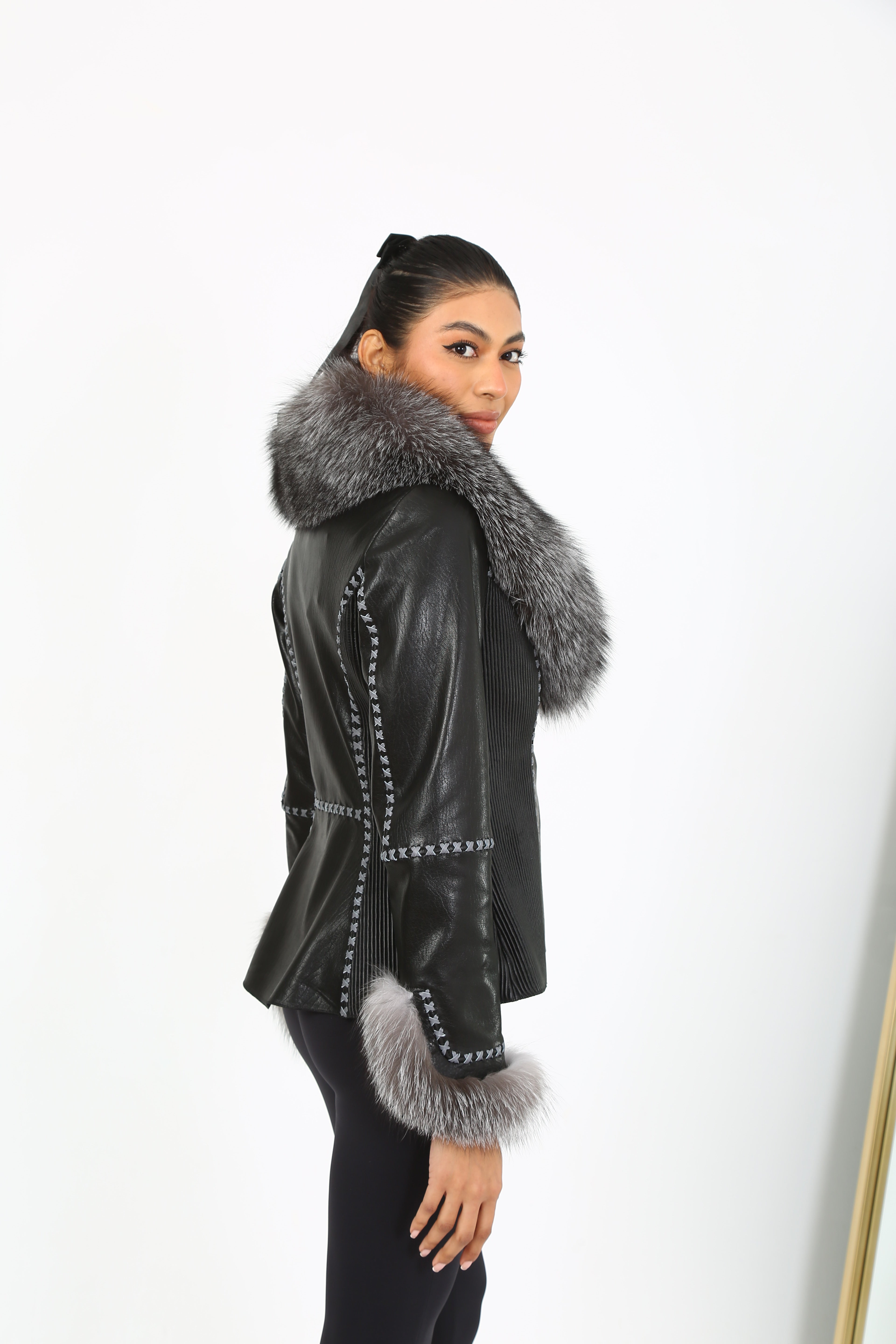 Ivory Majesty Leather Jacket