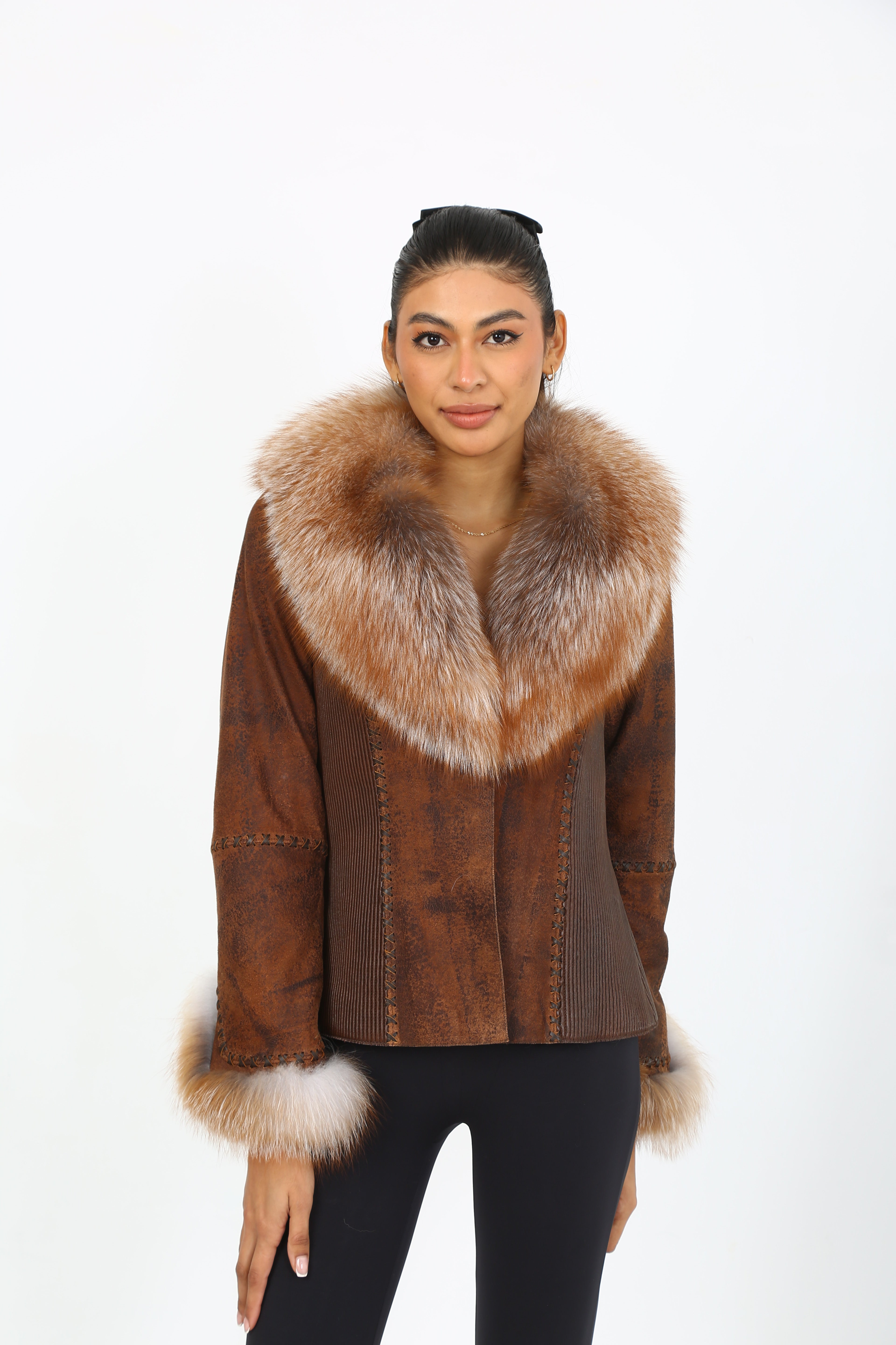 Ivory Majesty Leather Jacket