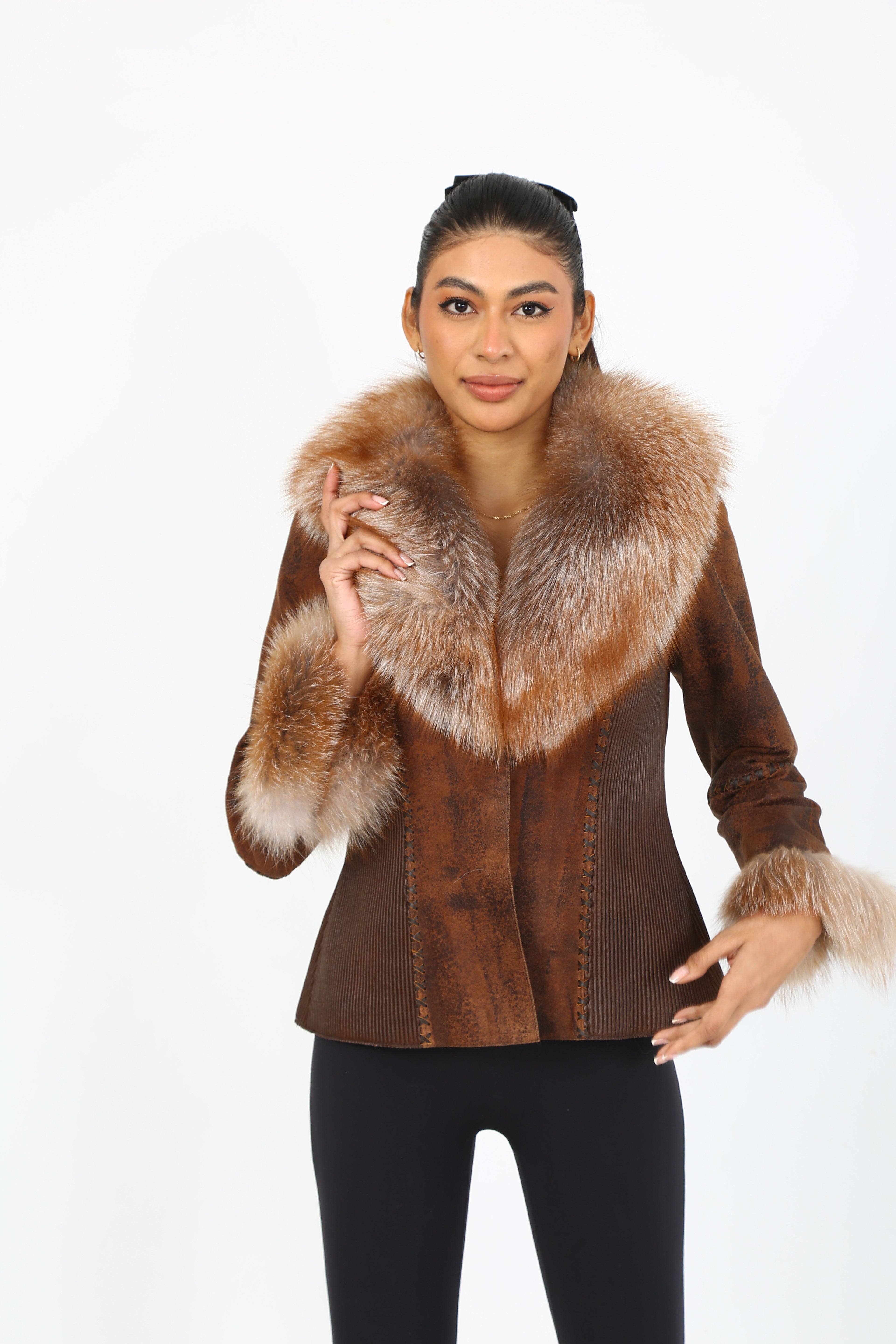 Ivory Majesty Leather Jacket