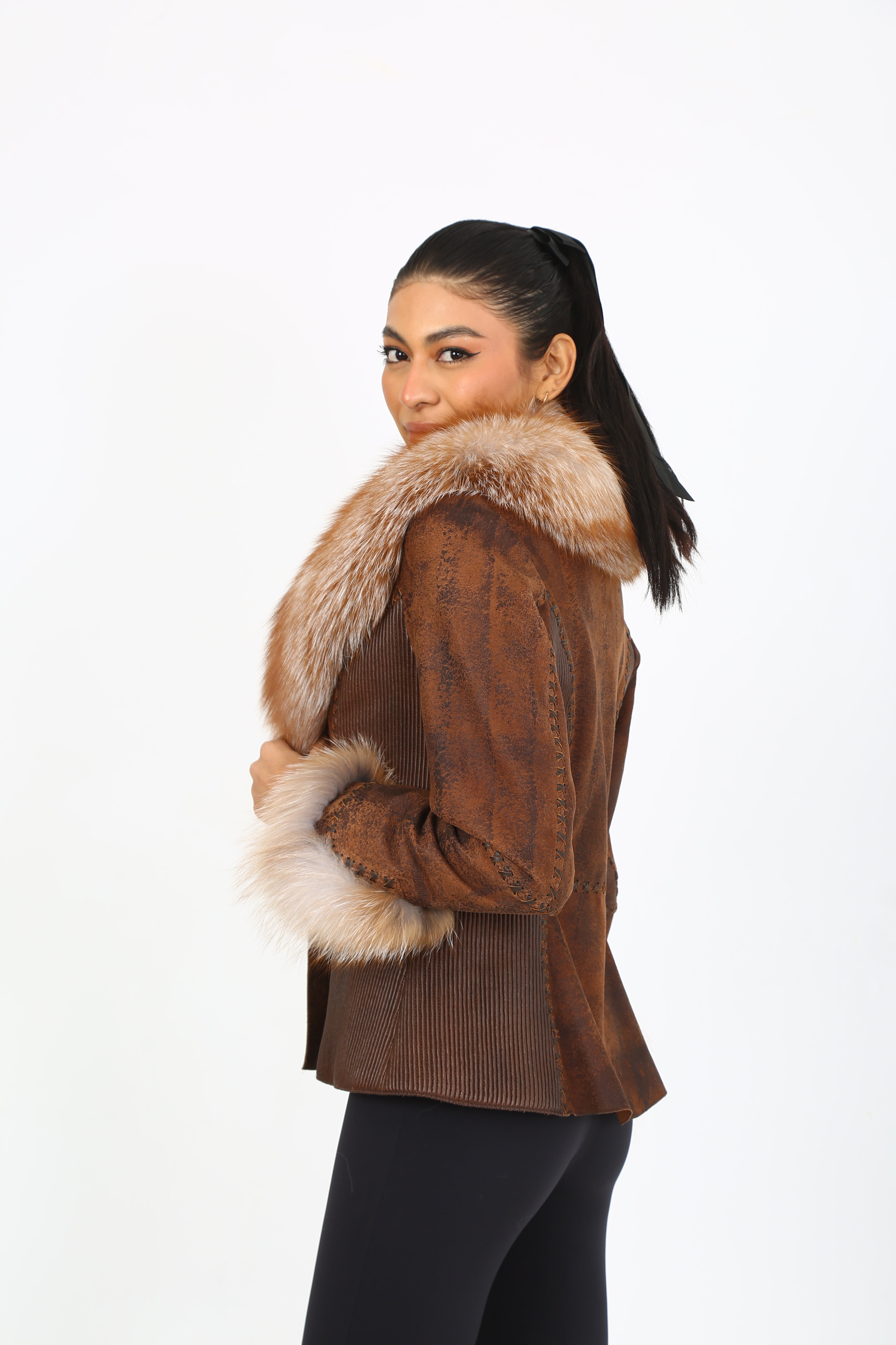 Ivory Majesty Leather Jacket