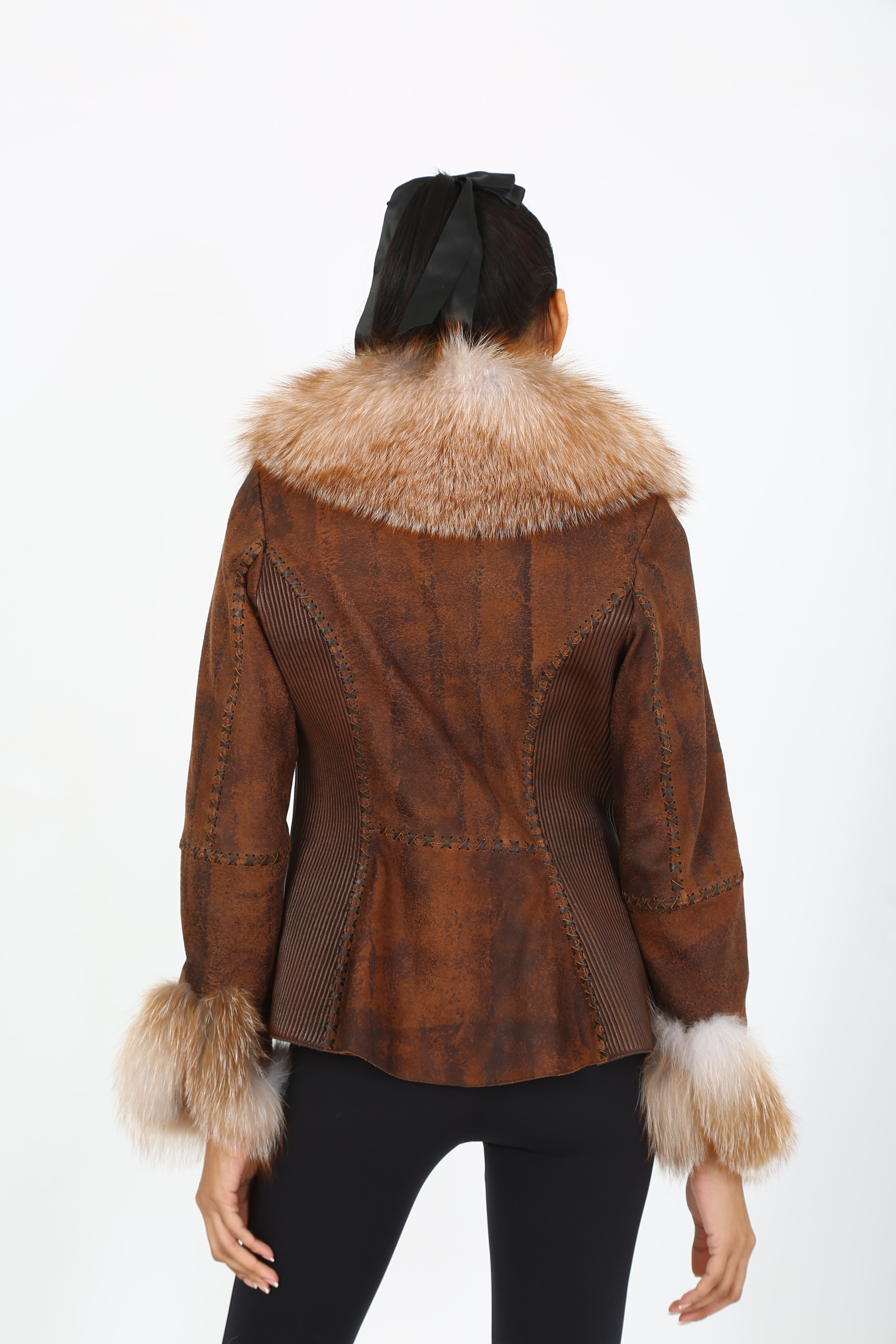 Ivory Majesty Leather Jacket