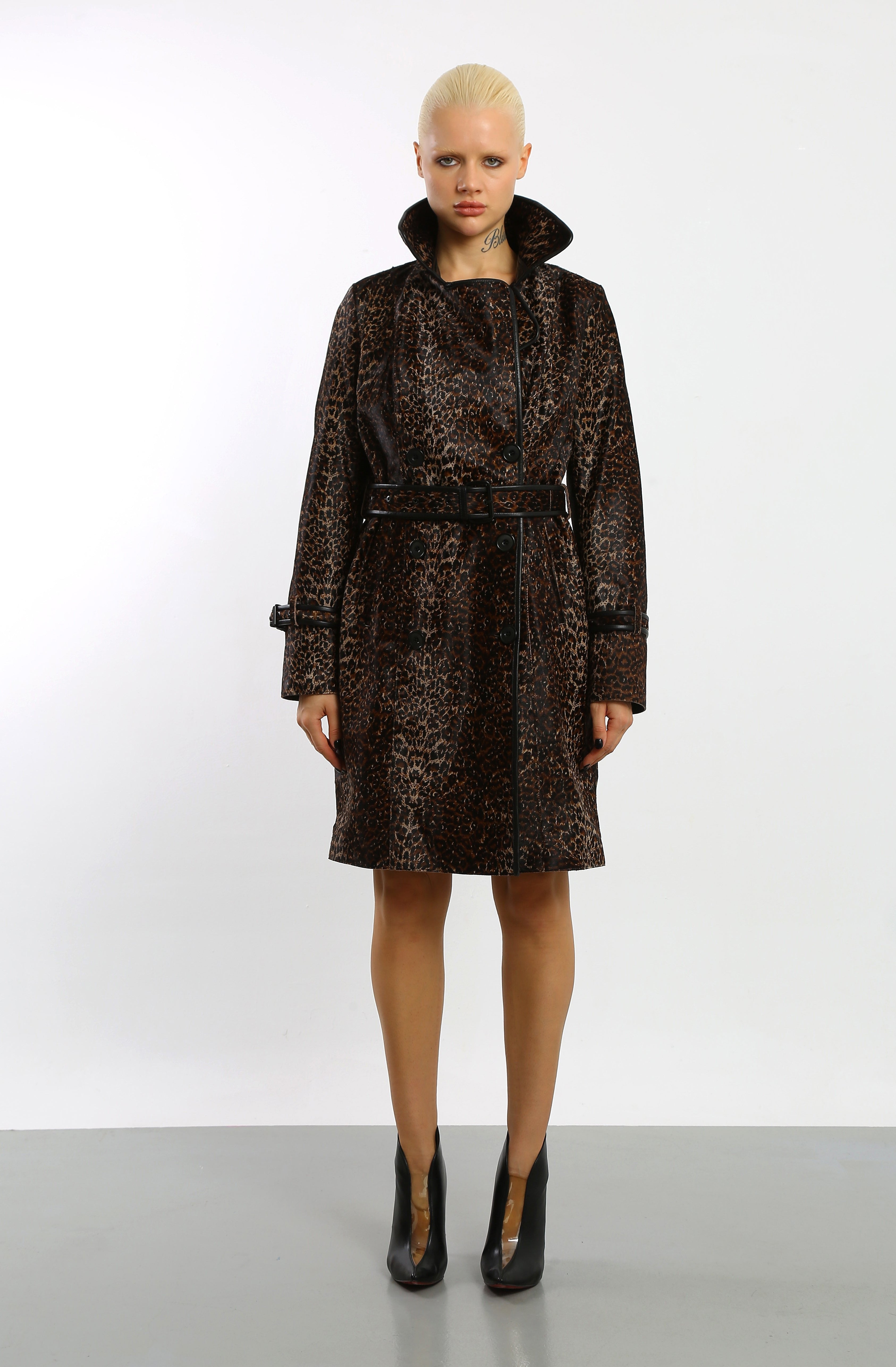 Fierce Allure Calf Hair Trench Coat