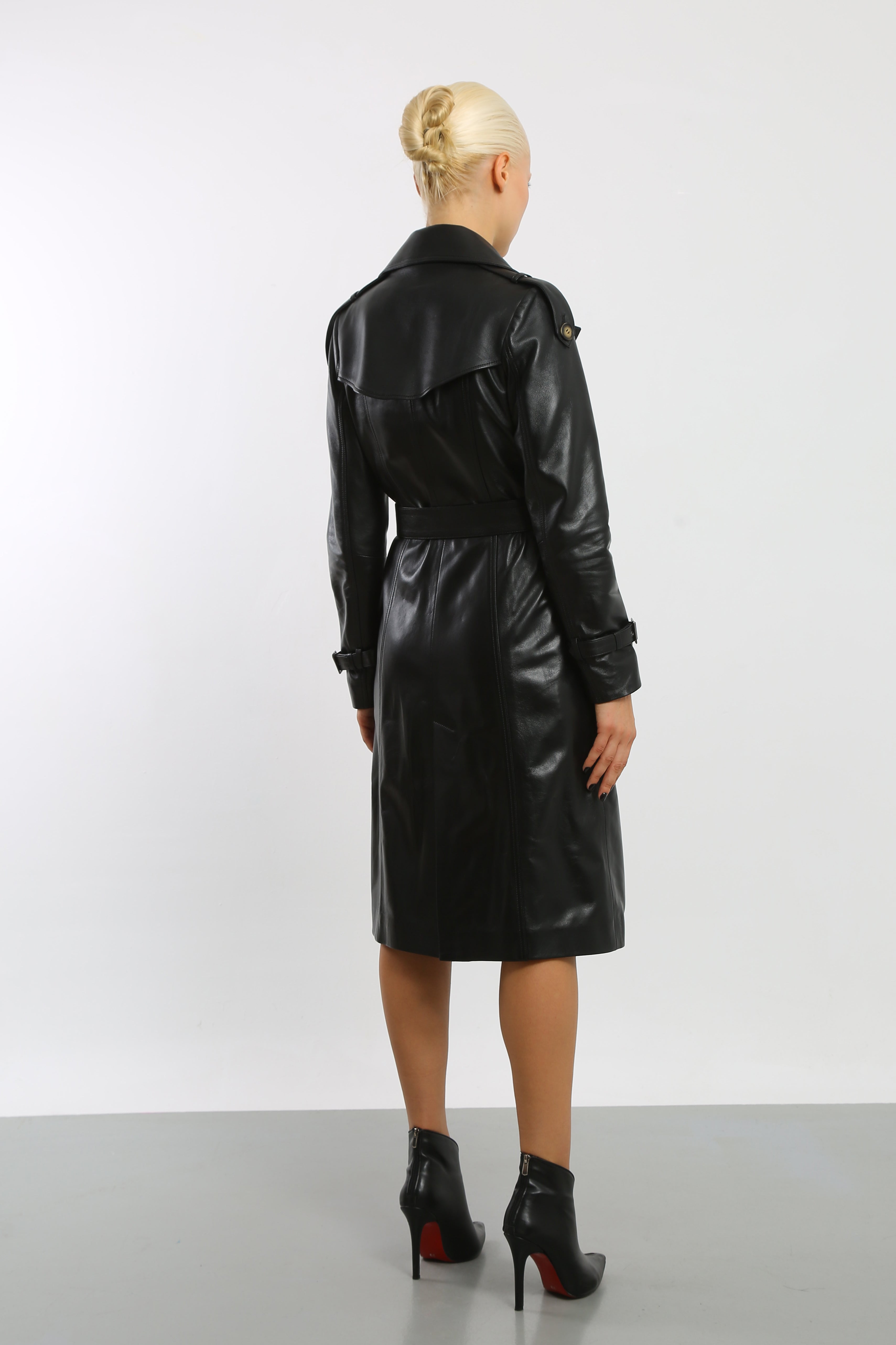 Prestige Vogue Leather Trench Coat