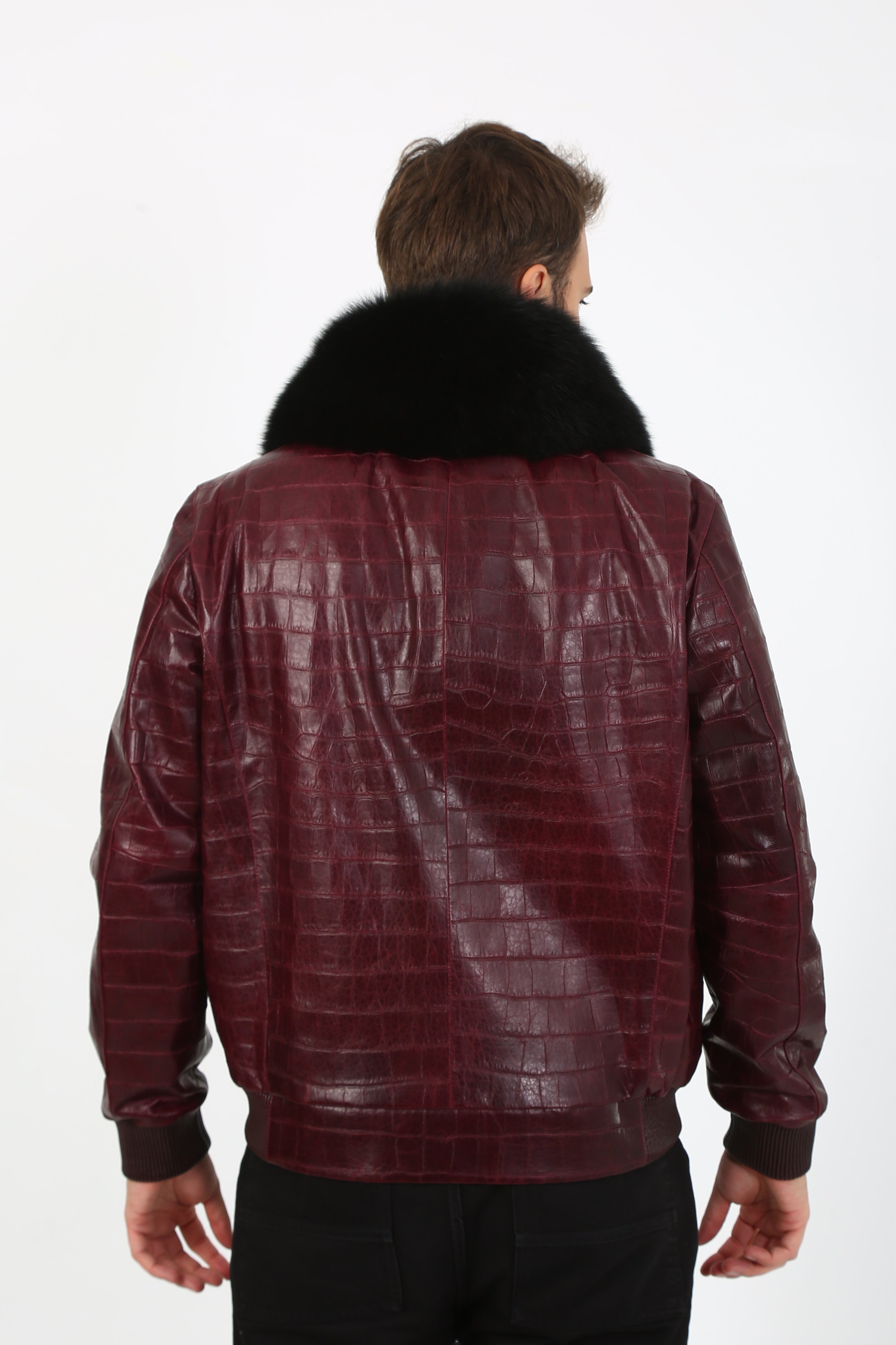 Arctic Luxe Bomber Leather Jacket