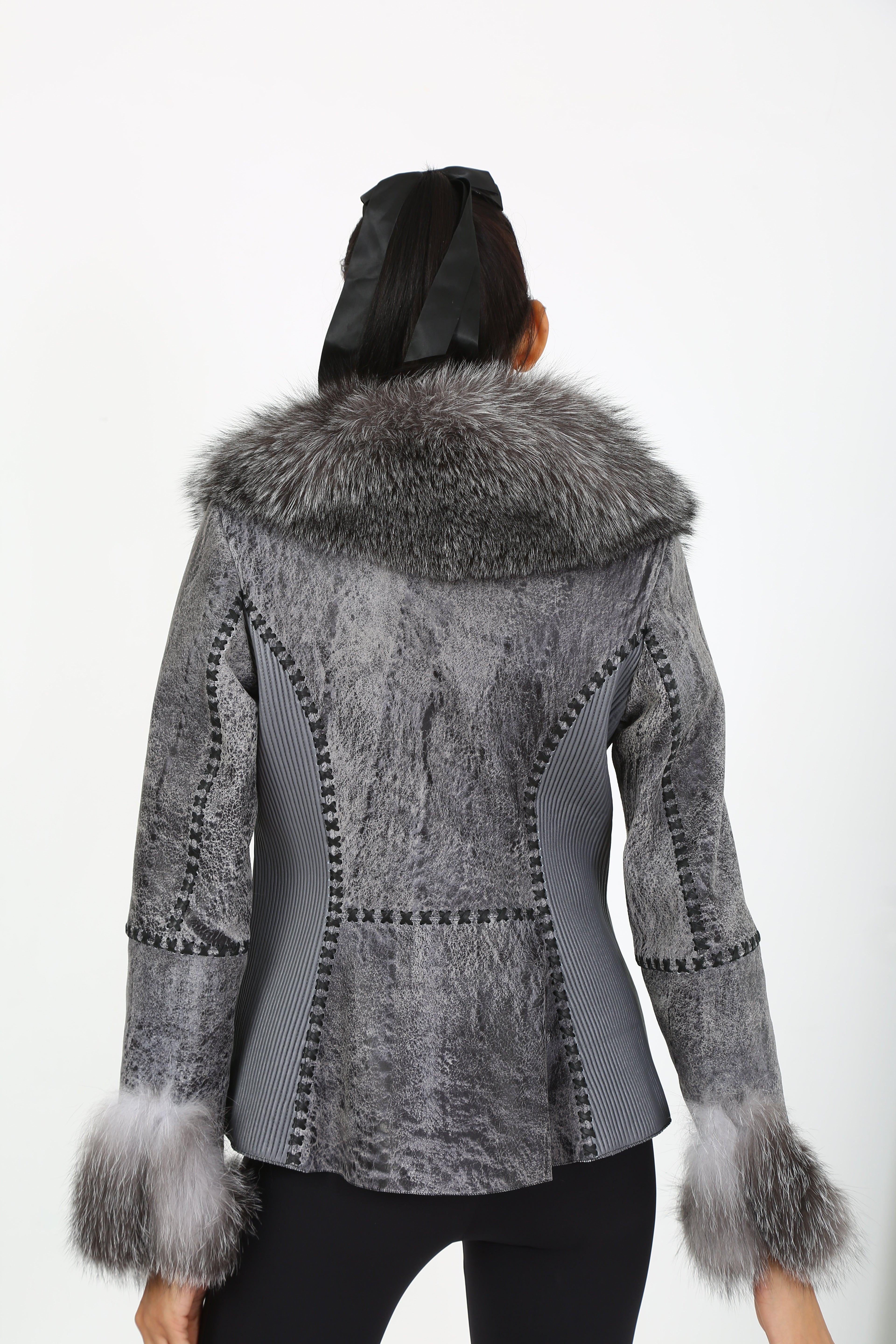 Ivory Majesty Leather Jacket