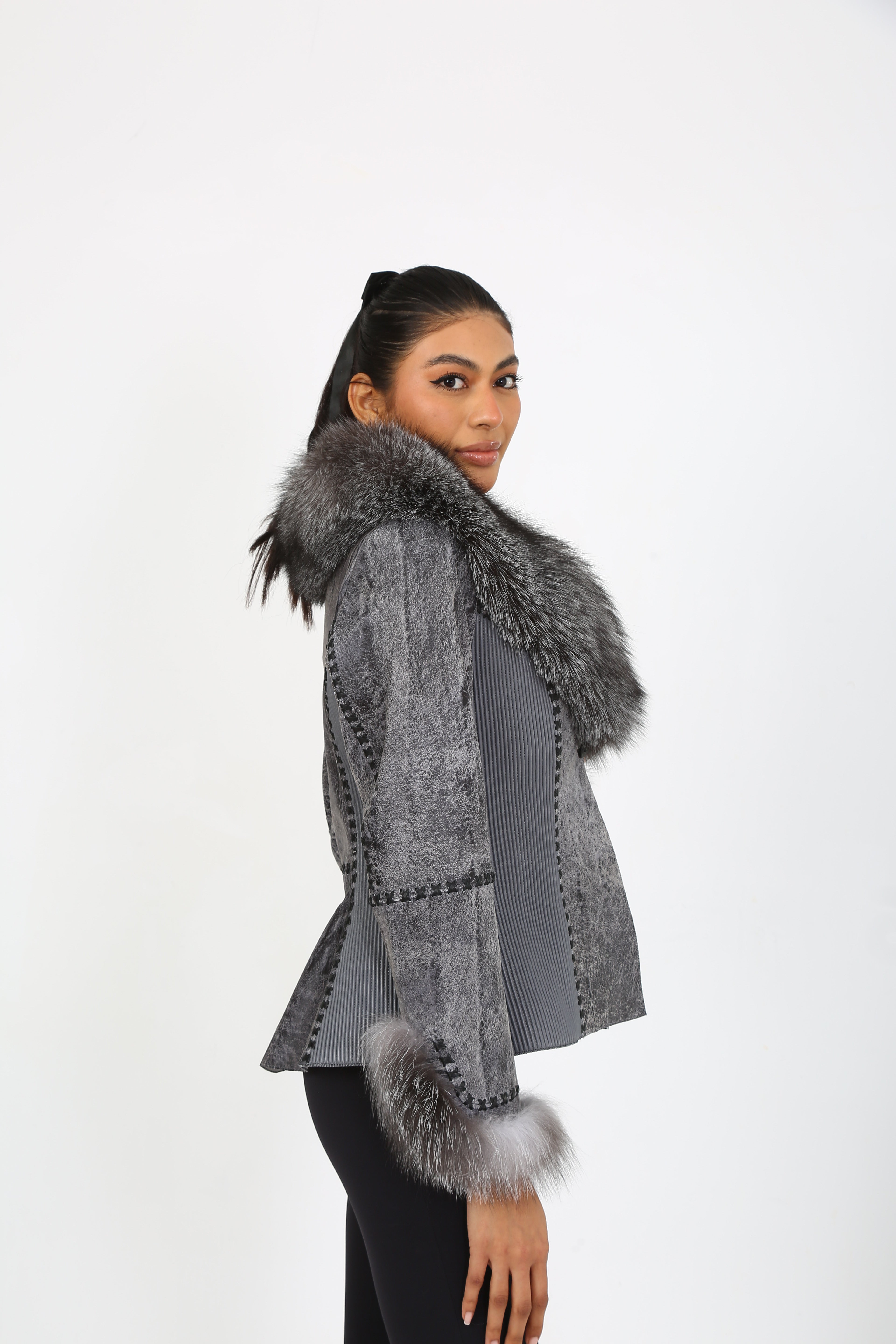 Ivory Majesty Leather Jacket