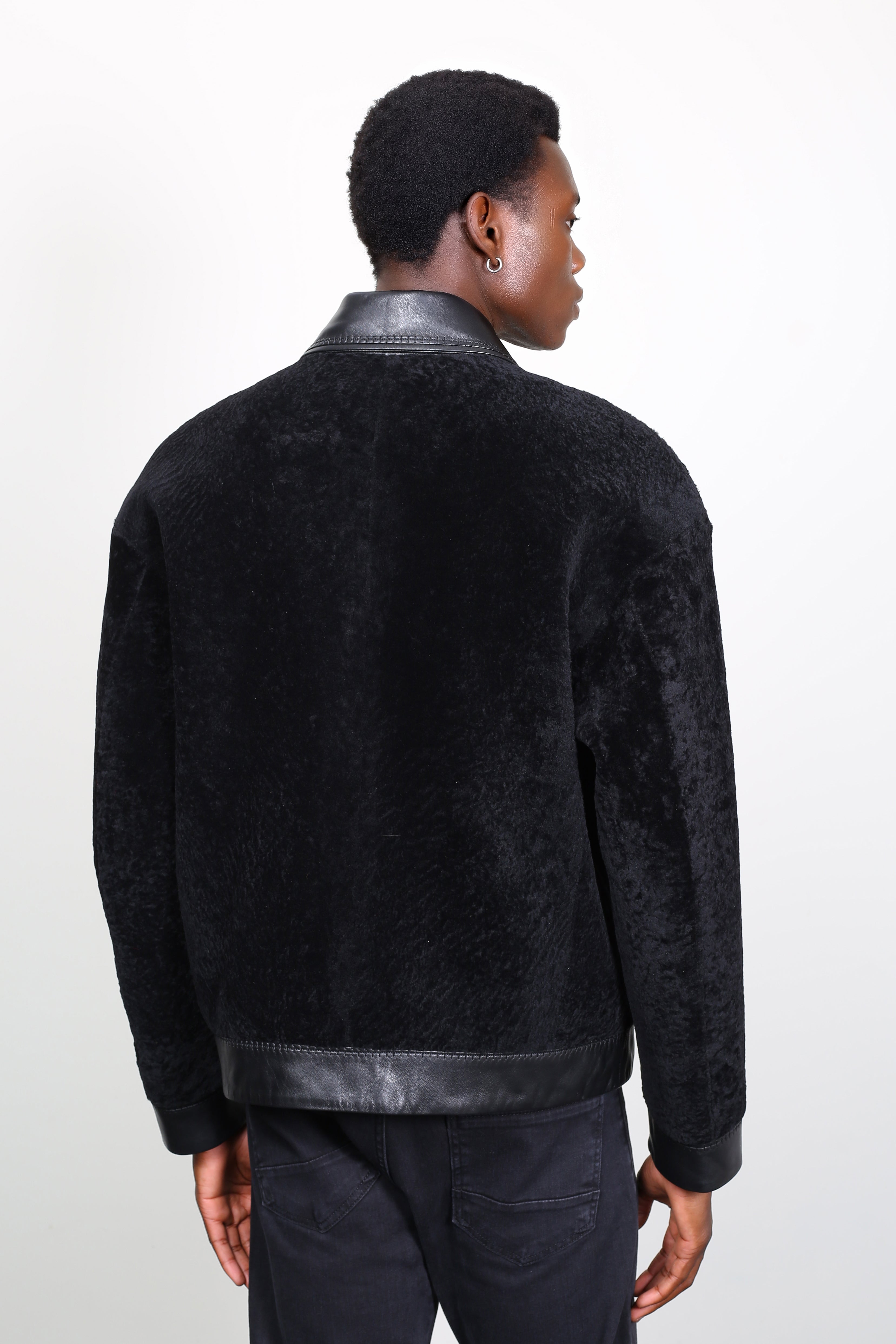Midnight Stealth Shearling Jacket